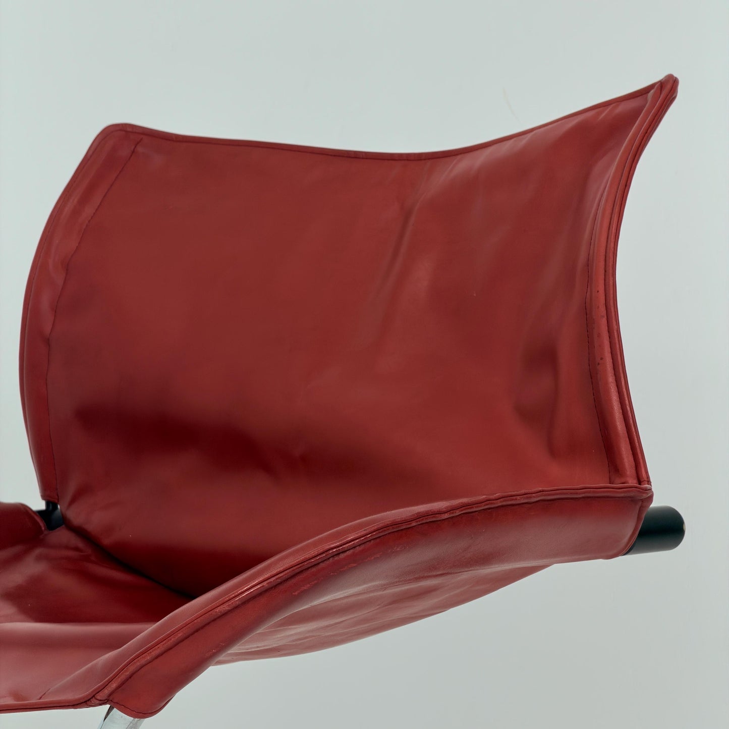 Rare Mid Century Simon Desanta Leather Lounge Chair for COR Germany, 1980s