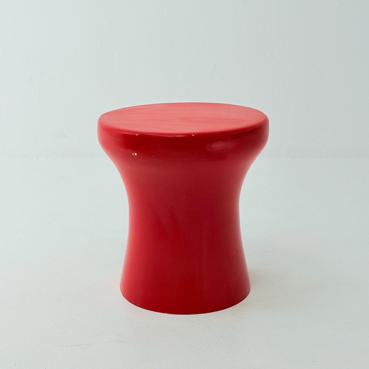 Rare Space Age Red Fiberglass Side Table, Germany 1980s
