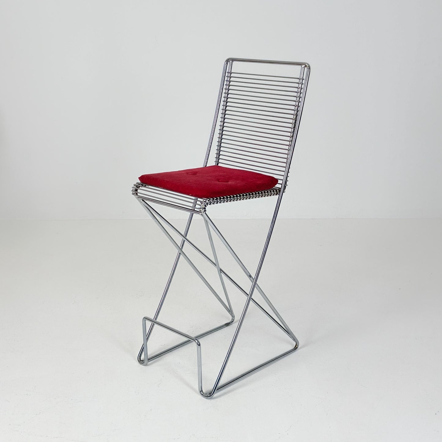 Mid century Postmodern Cross-Cantilever Bar Stool by Till Behrens, Germany 1980s