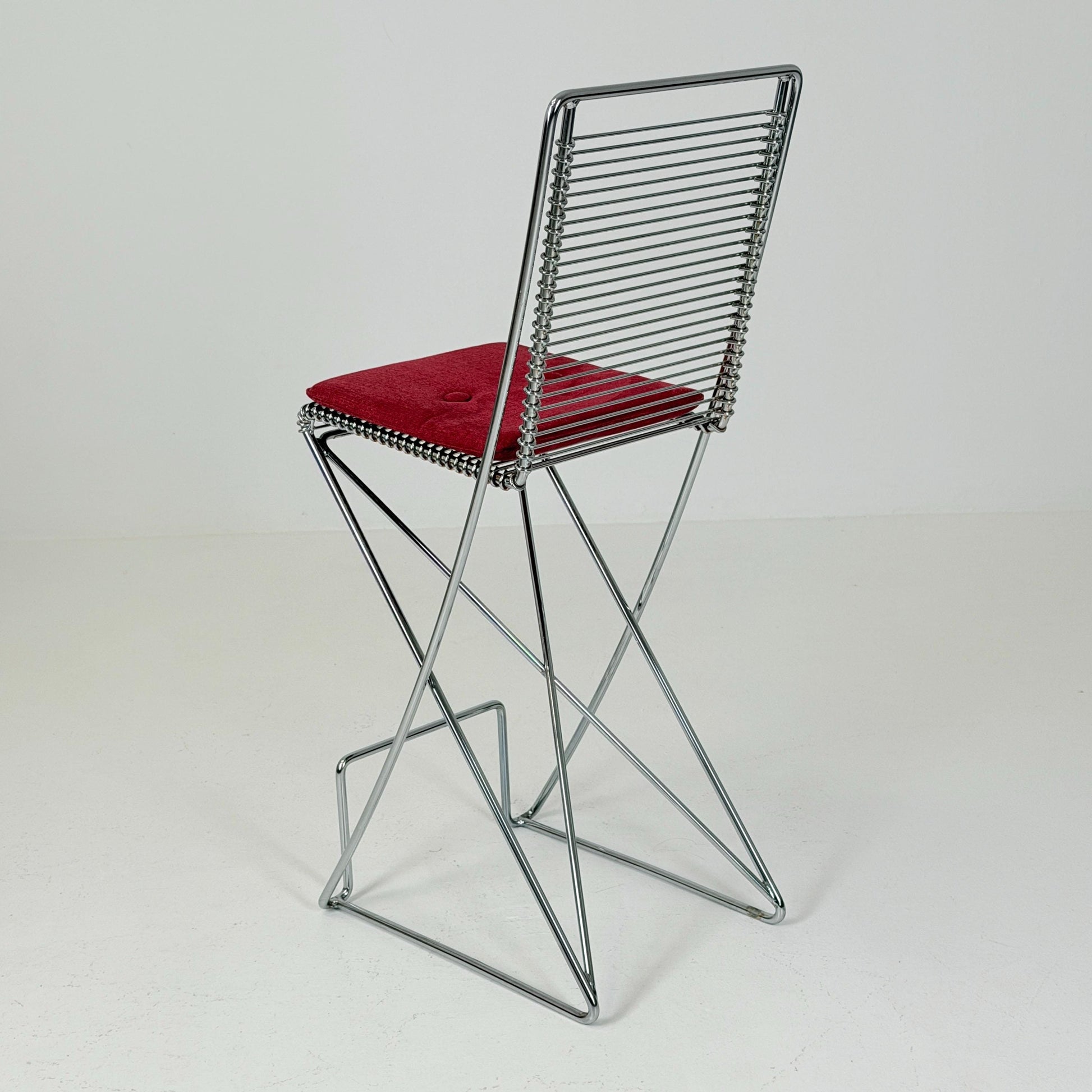 Mid century Postmodern Cross-Cantilever Bar Stool by Till Behrens, Germany 1980s