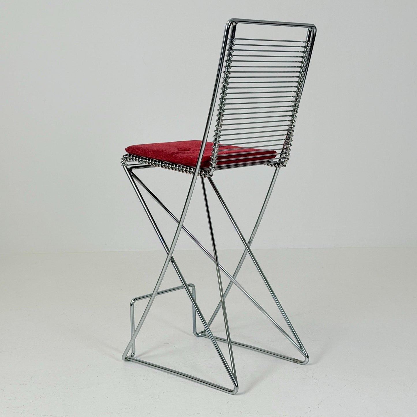 Mid century Postmodern Cross-Cantilever Bar Stool by Till Behrens, Germany 1980s