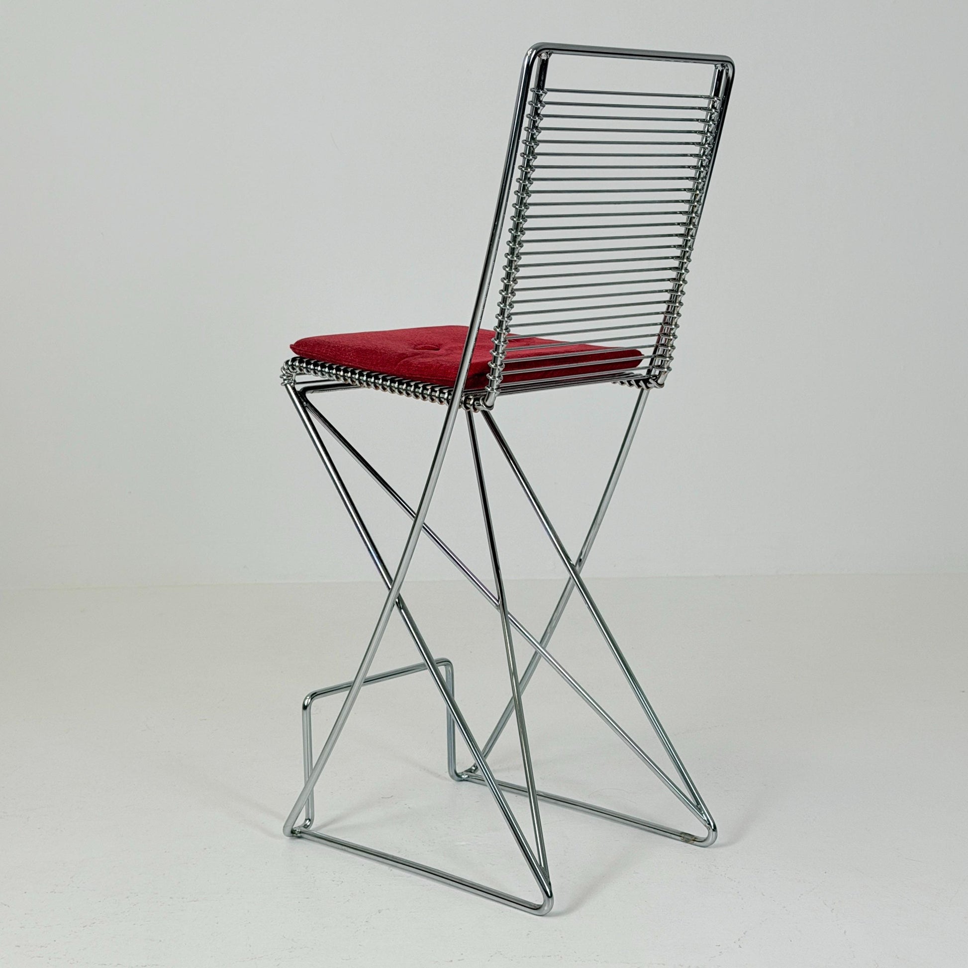 Mid century Postmodern Cross-Cantilever Bar Stool by Till Behrens, Germany 1980s