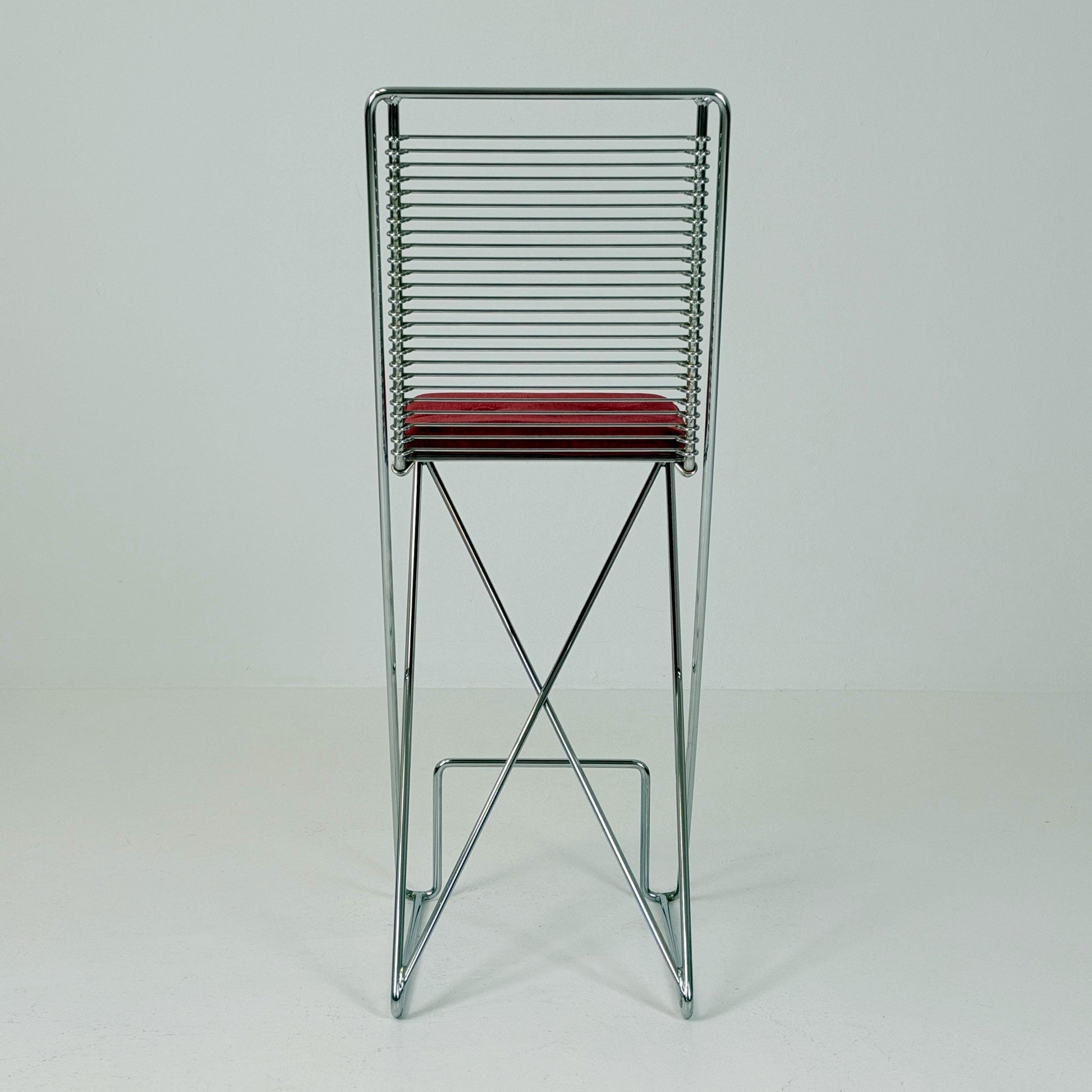 Mid century Postmodern Cross-Cantilever Bar Stool by Till Behrens, Germany 1980s