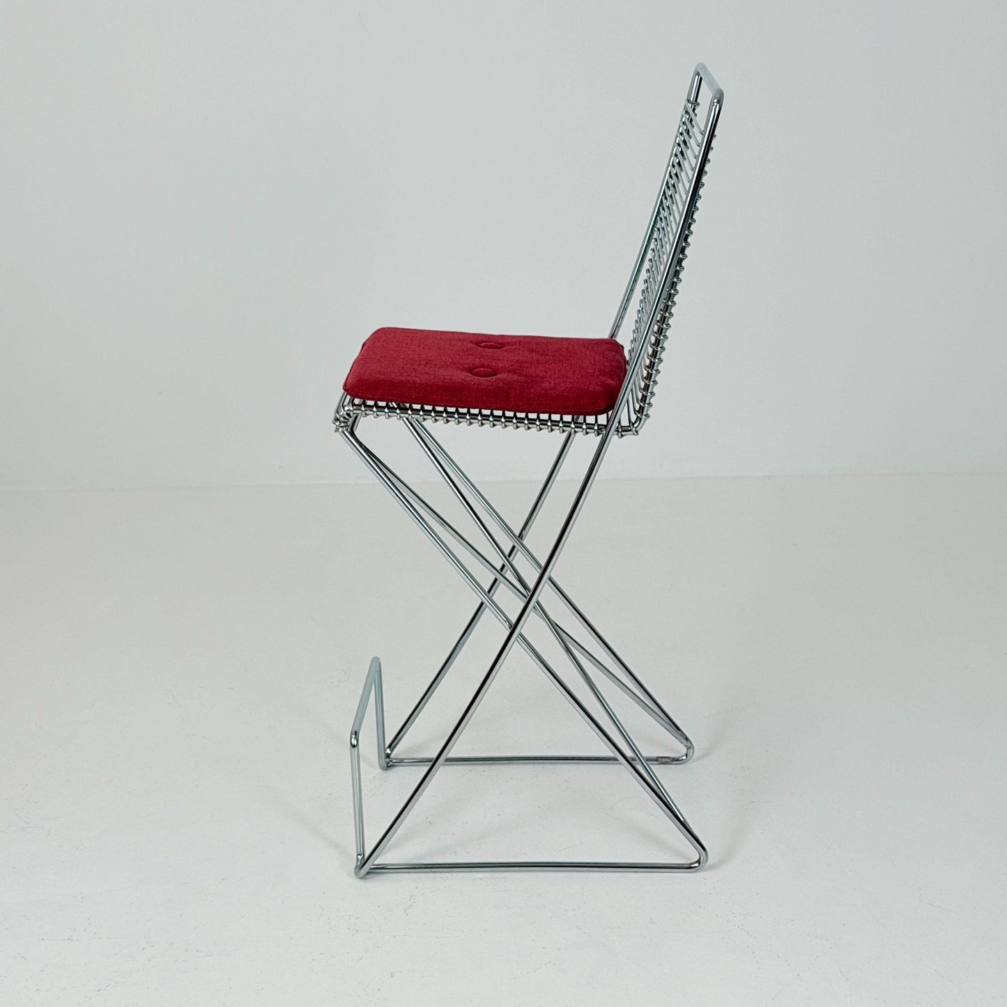 Mid century Postmodern Cross-Cantilever Bar Stool by Till Behrens, Germany 1980s