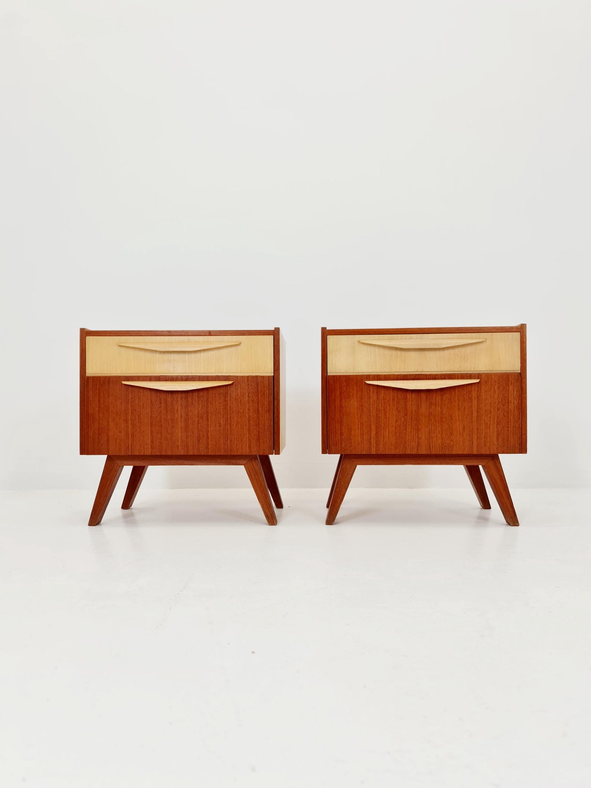 German Mid century nightstands/ bedside tables , Set of 2 ,1950s