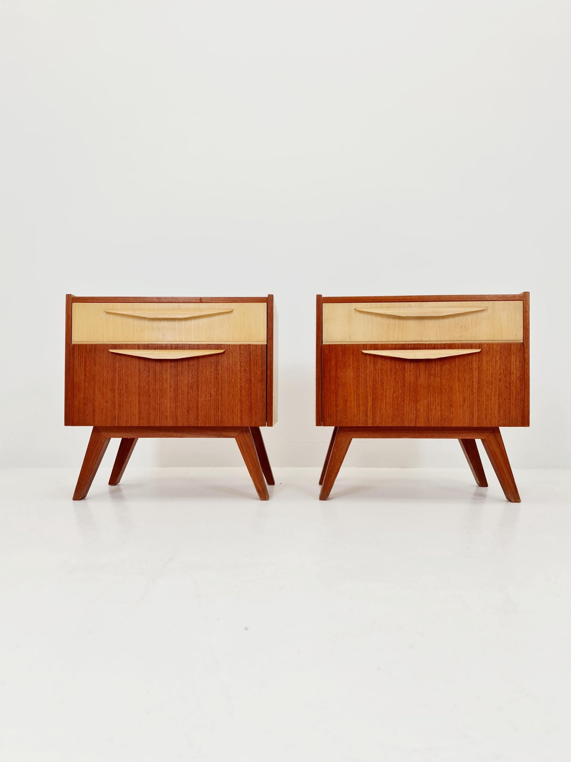 German Mid century nightstands/ bedside tables , Set of 2 ,1950s