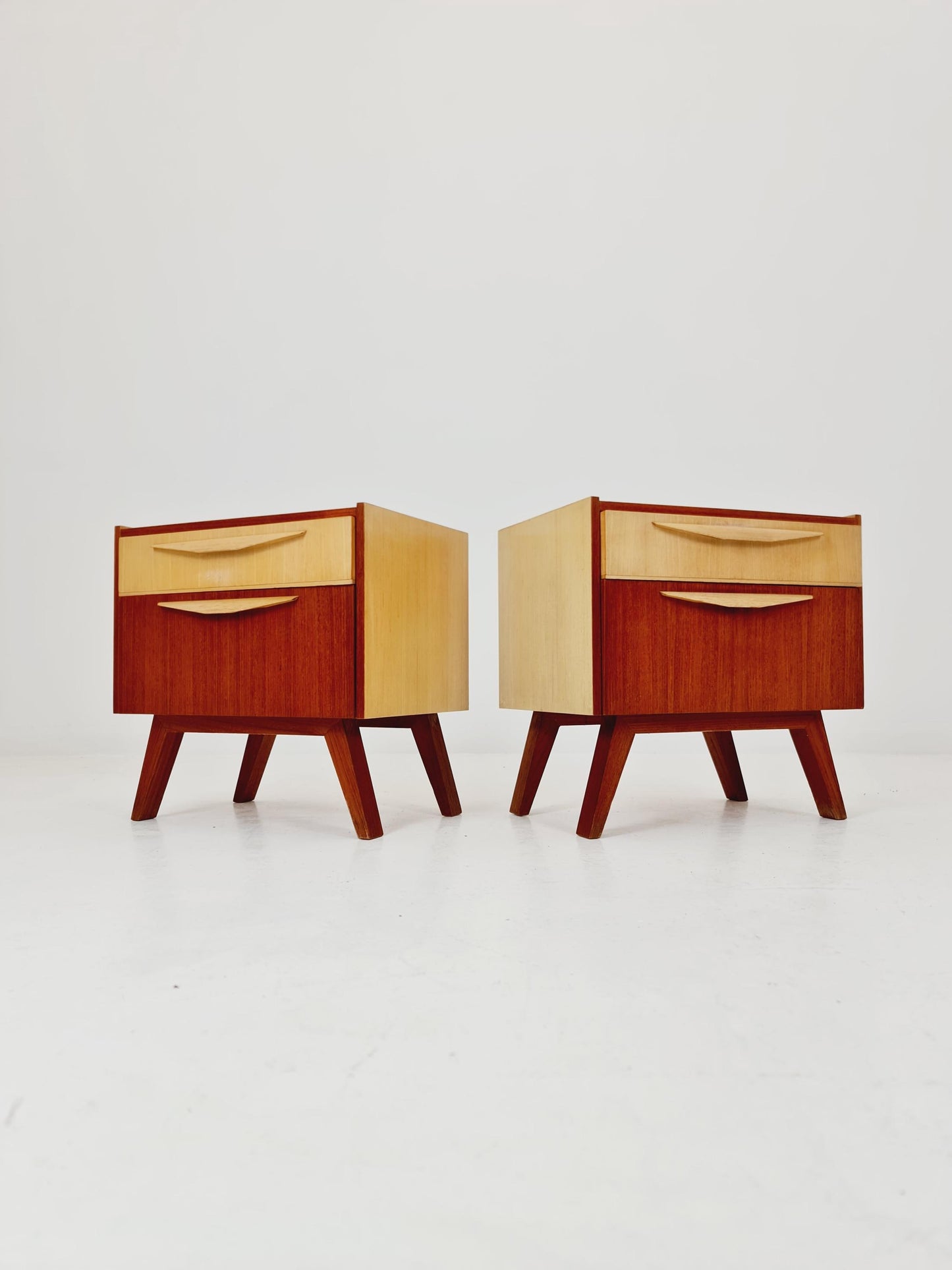 German Mid century nightstands/ bedside tables , Set of 2 ,1950s