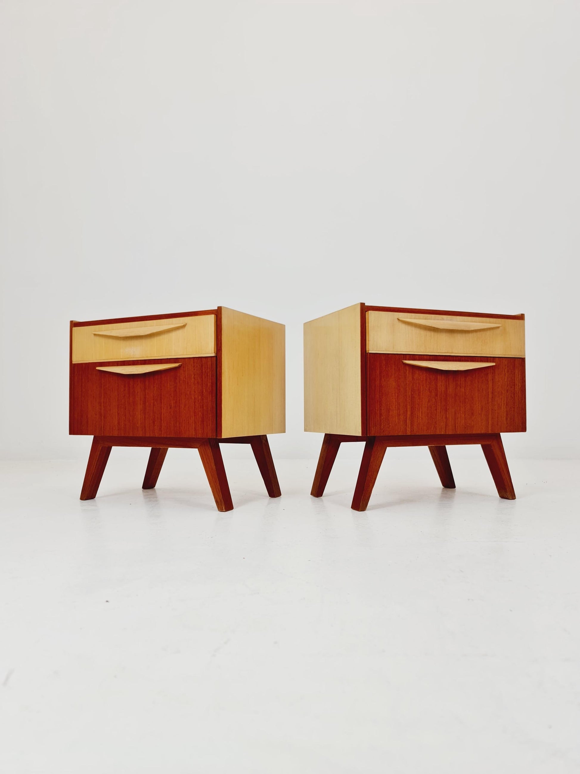 German Mid century nightstands/ bedside tables , Set of 2 ,1950s