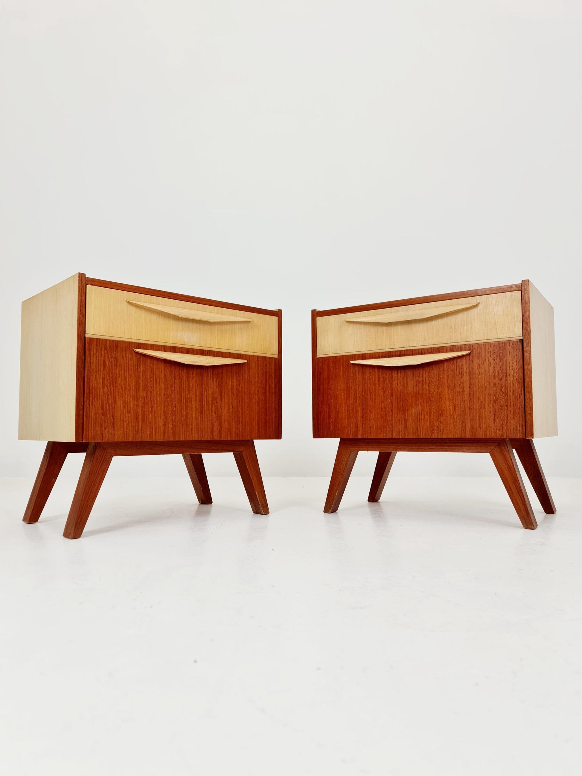 German Mid century nightstands/ bedside tables , Set of 2 ,1950s