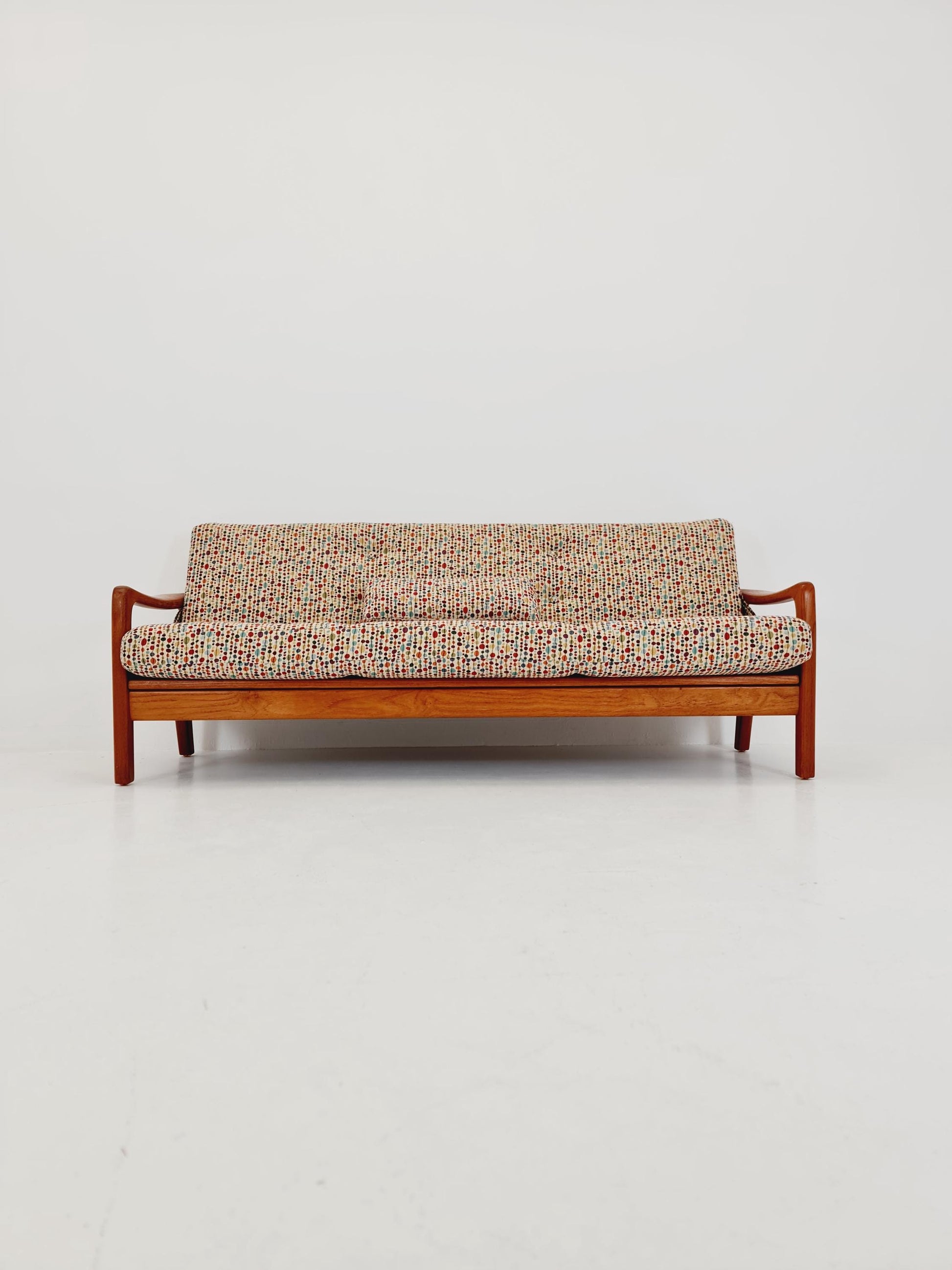 Mid-century Rare Danish teak lounge sofa/ Easy sofa /daybed BY Juul christiansen for JK Denmark , 1960s