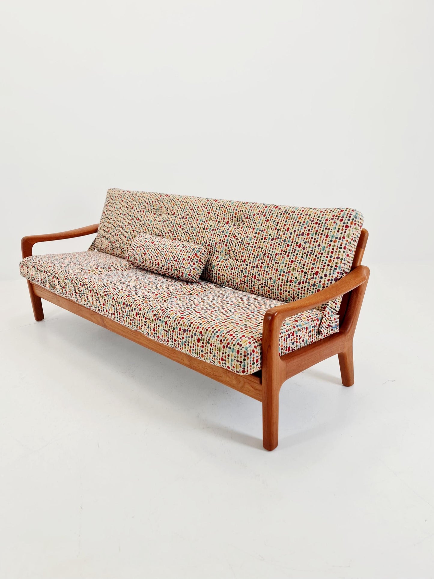 Mid-century Rare Danish teak lounge sofa/ Easy sofa /daybed BY Juul christiansen for JK Denmark , 1960s