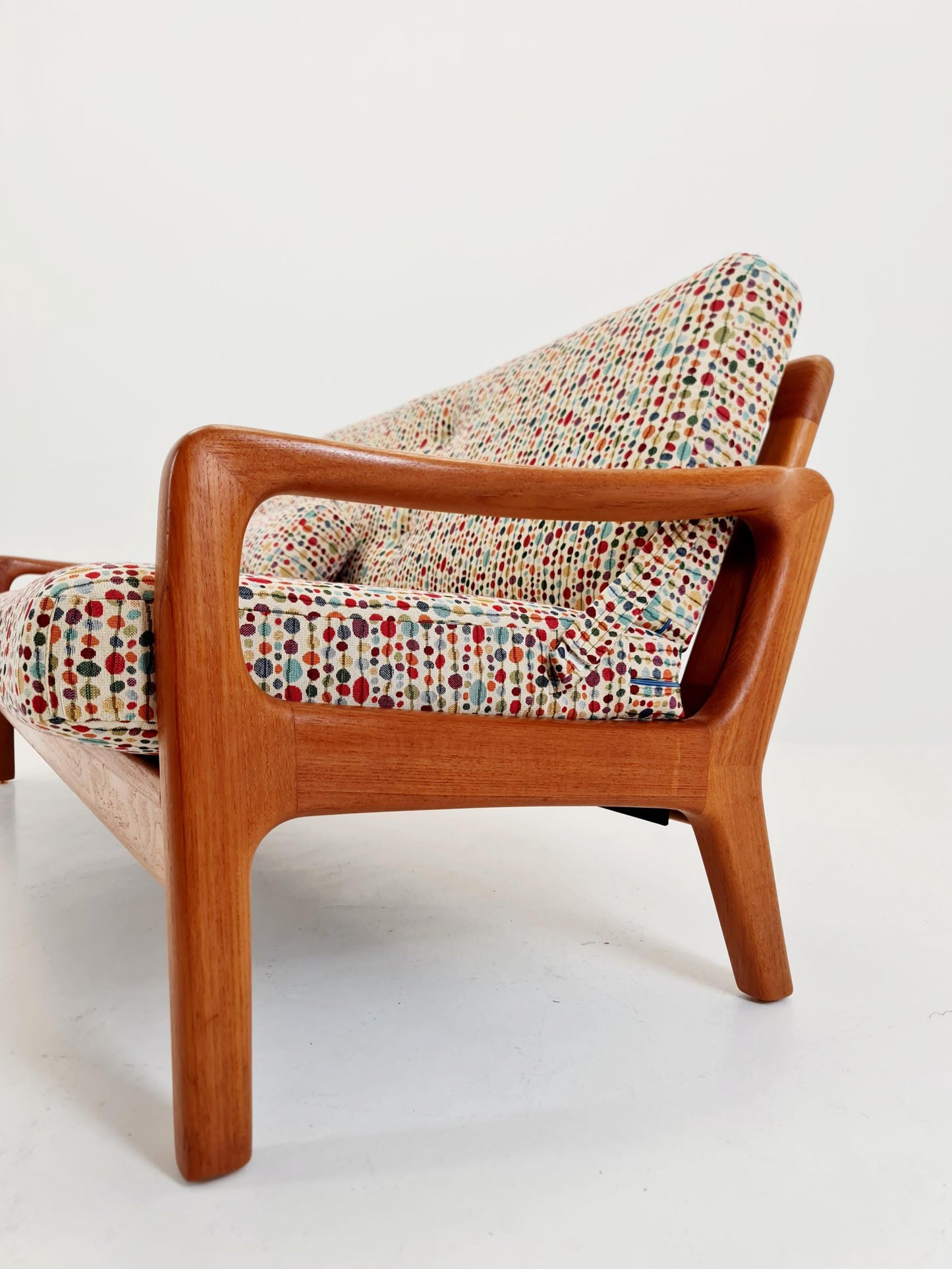 Mid-century Rare Danish teak lounge sofa/ Easy sofa /daybed BY Juul christiansen for JK Denmark , 1960s