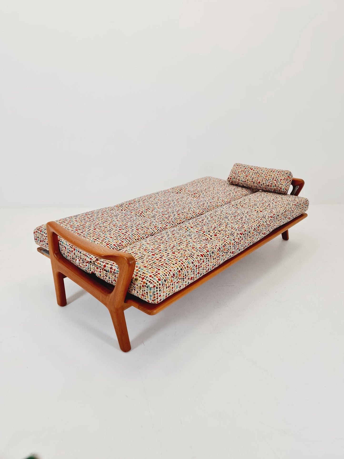 Mid-century Rare Danish teak lounge sofa/ Easy sofa /daybed BY Juul christiansen for JK Denmark , 1960s