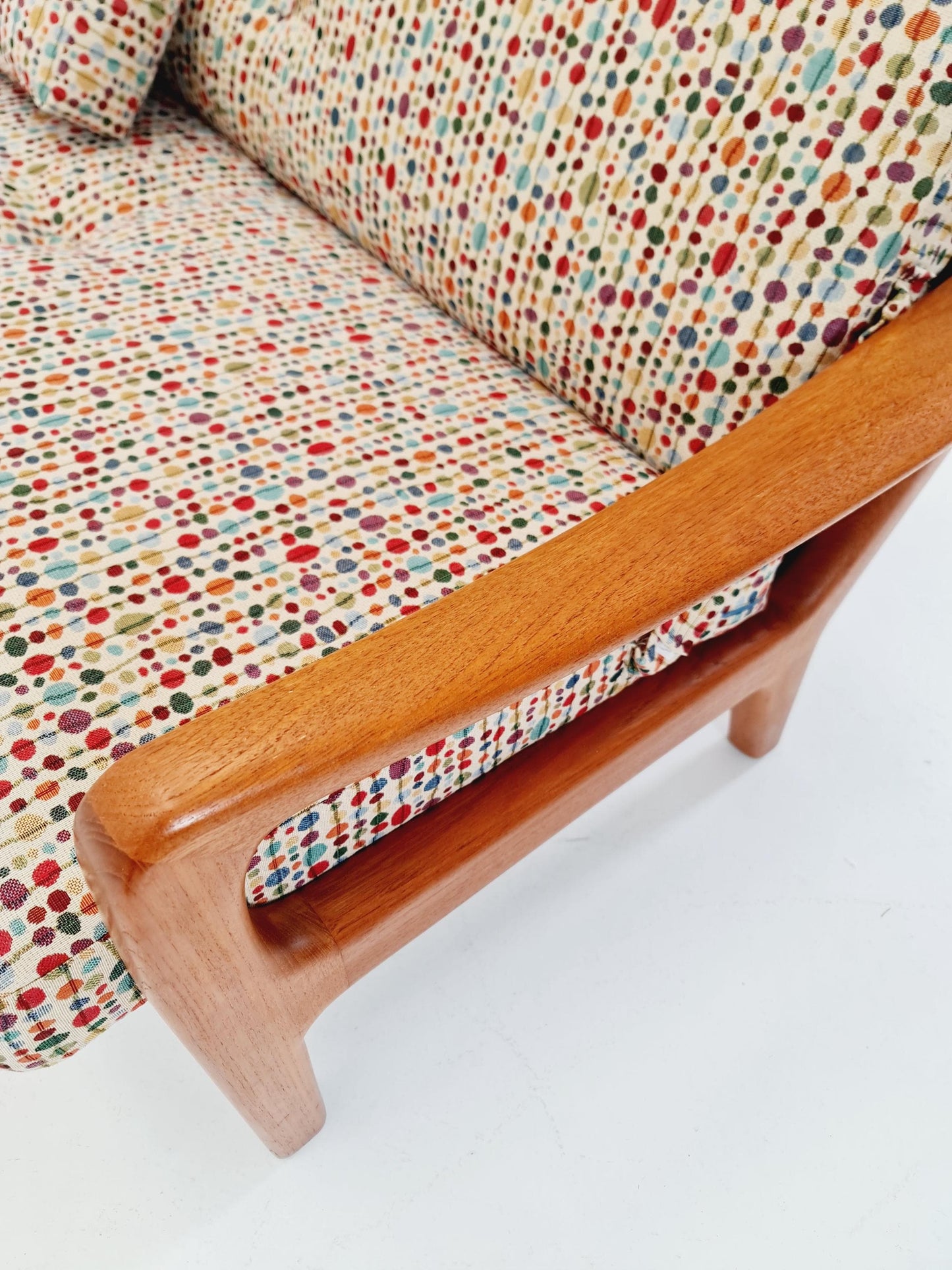 Mid-century Rare Danish teak lounge sofa/ Easy sofa /daybed BY Juul christiansen for JK Denmark , 1960s