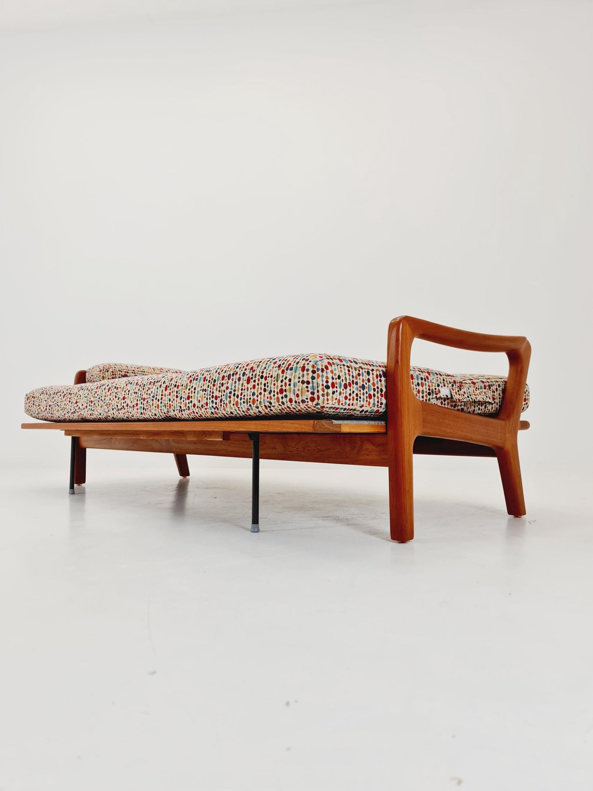 Mid-century Rare Danish teak lounge sofa/ Easy sofa /daybed BY Juul christiansen for JK Denmark , 1960s