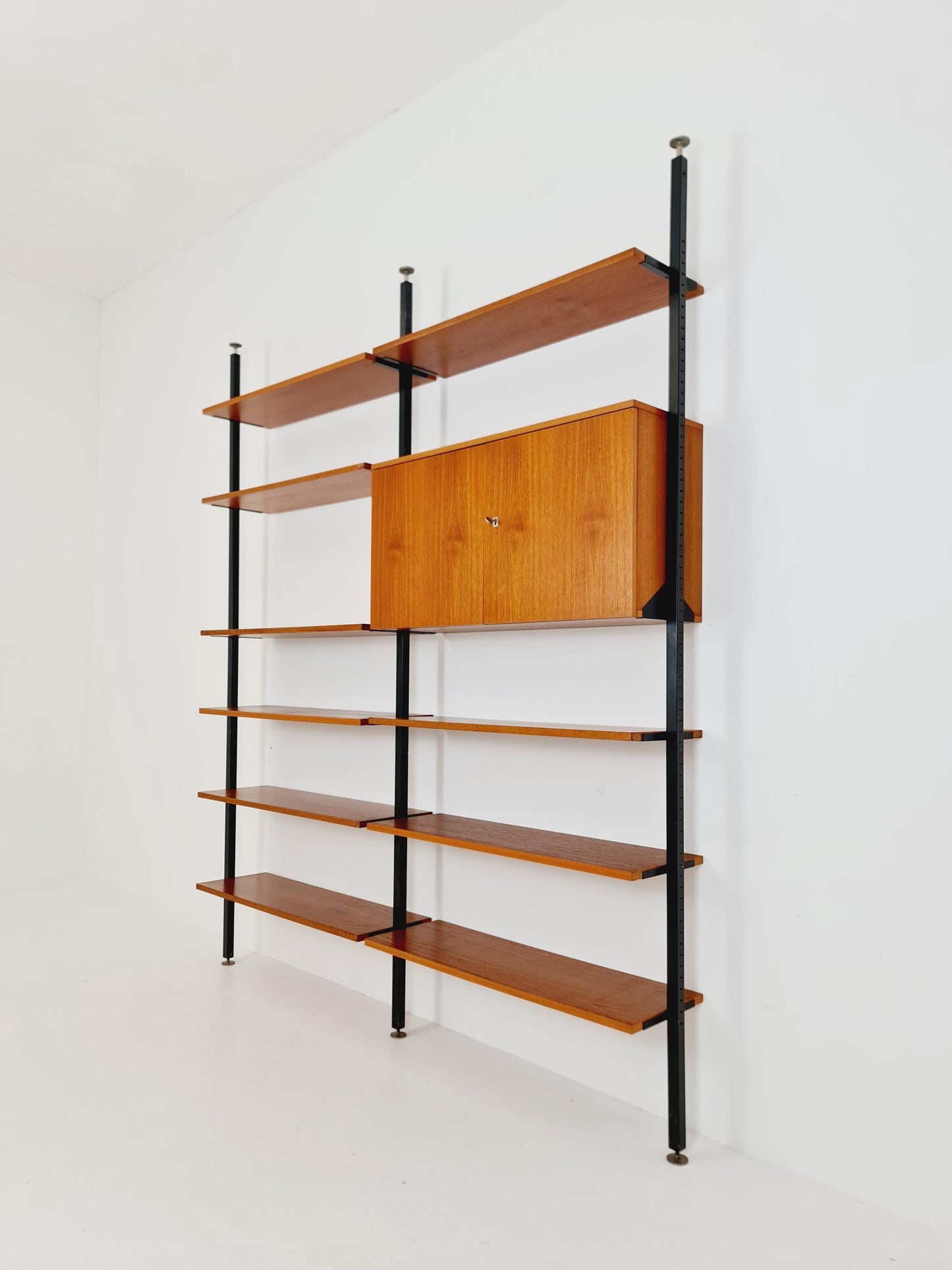 Rare German freestanding shelf-system by Günter Renkel for Rego Twen in Teak 1950s