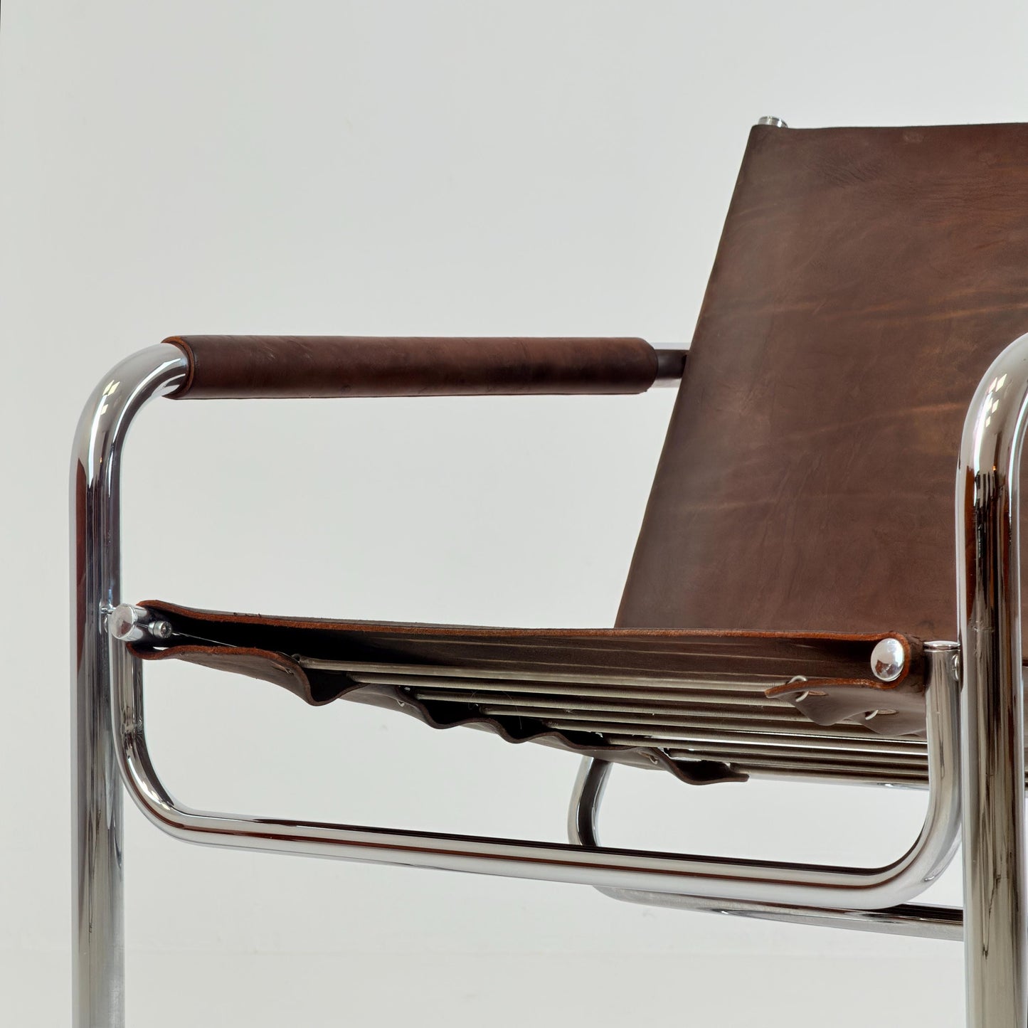 Rare Mid Century Rondo Cantilever Lounge Armchair by Heinrich Pfalzberger – Chocolate Brown Leather, Swiss Design 1960s,