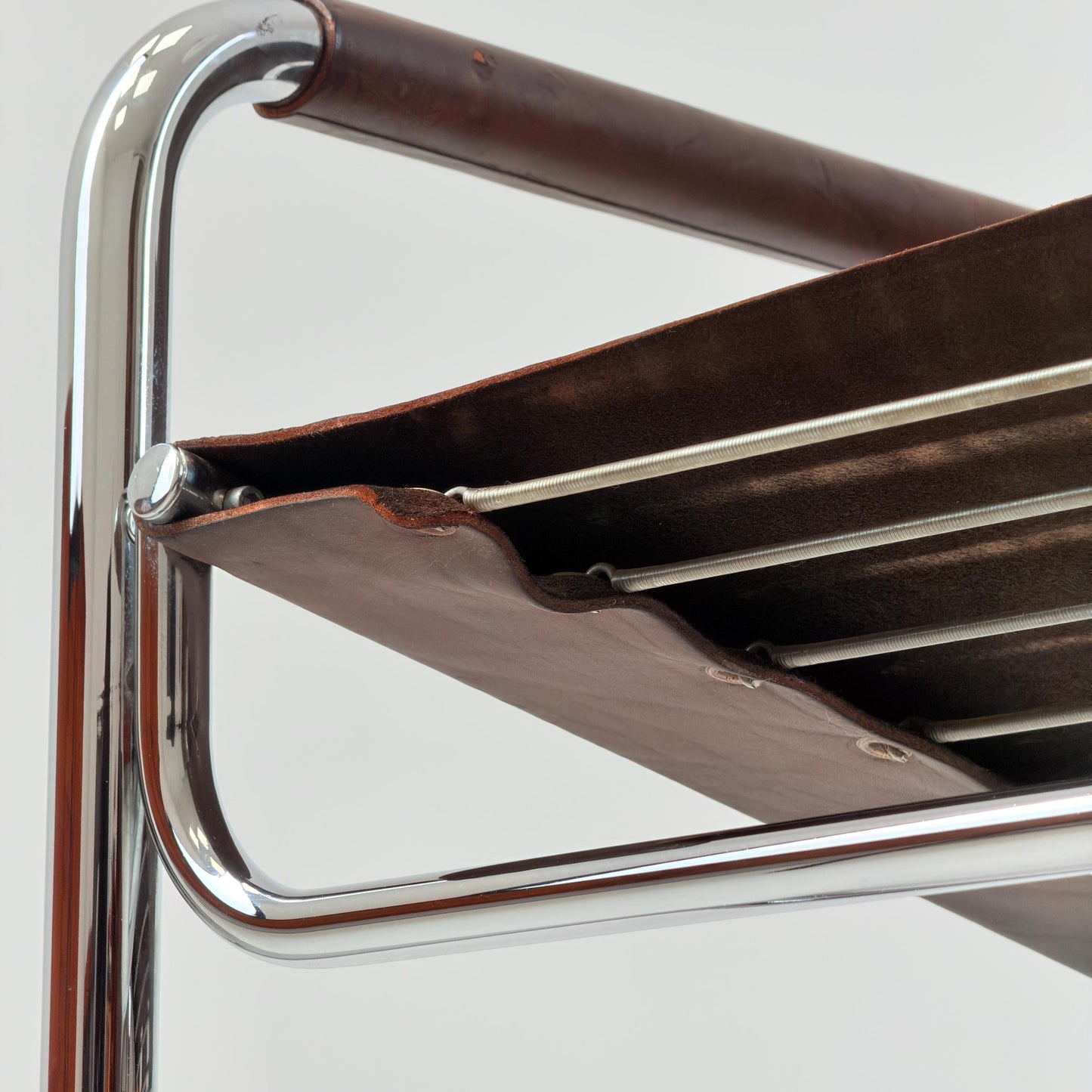 Rare Mid Century Rondo Cantilever Lounge Armchair by Heinrich Pfalzberger – Chocolate Brown Leather, Swiss Design 1960s,