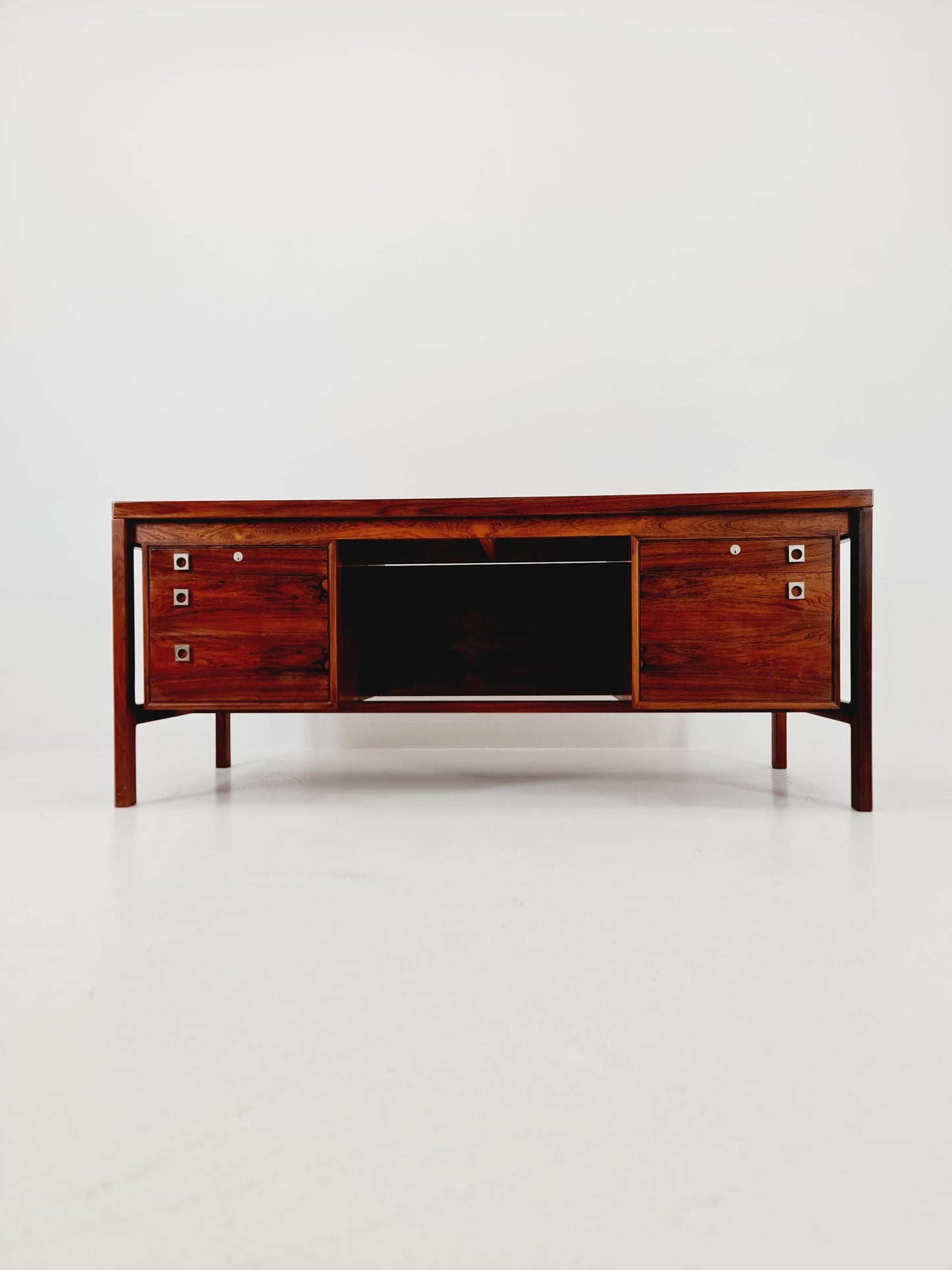 Danish Rosewood Freestanding desk by H.P Hansen, Denmark, 1960s