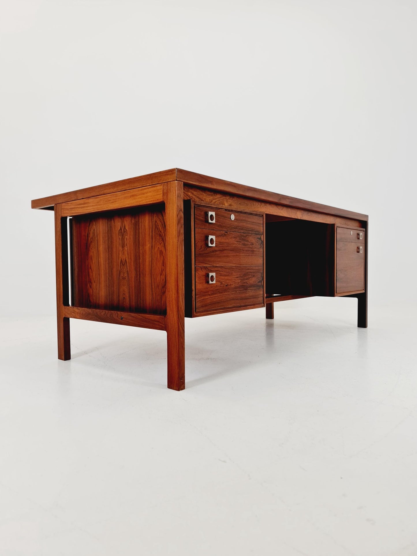 Danish Rosewood Freestanding desk by H.P Hansen, Denmark, 1960s