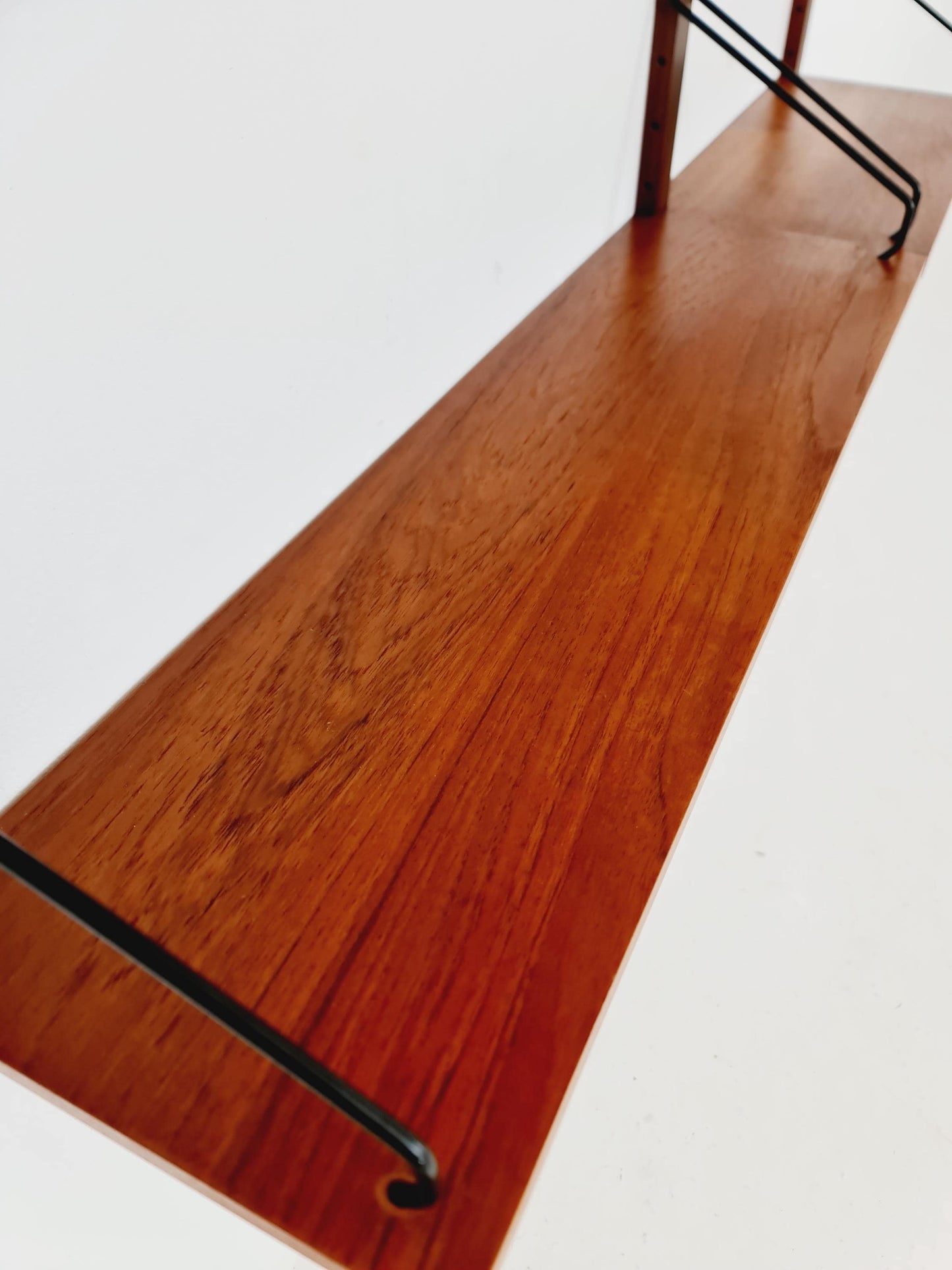 Midcentury Danish Teak Wall-Mounted Shelving Unit, by Royal for Poul Cadovius, 1960s