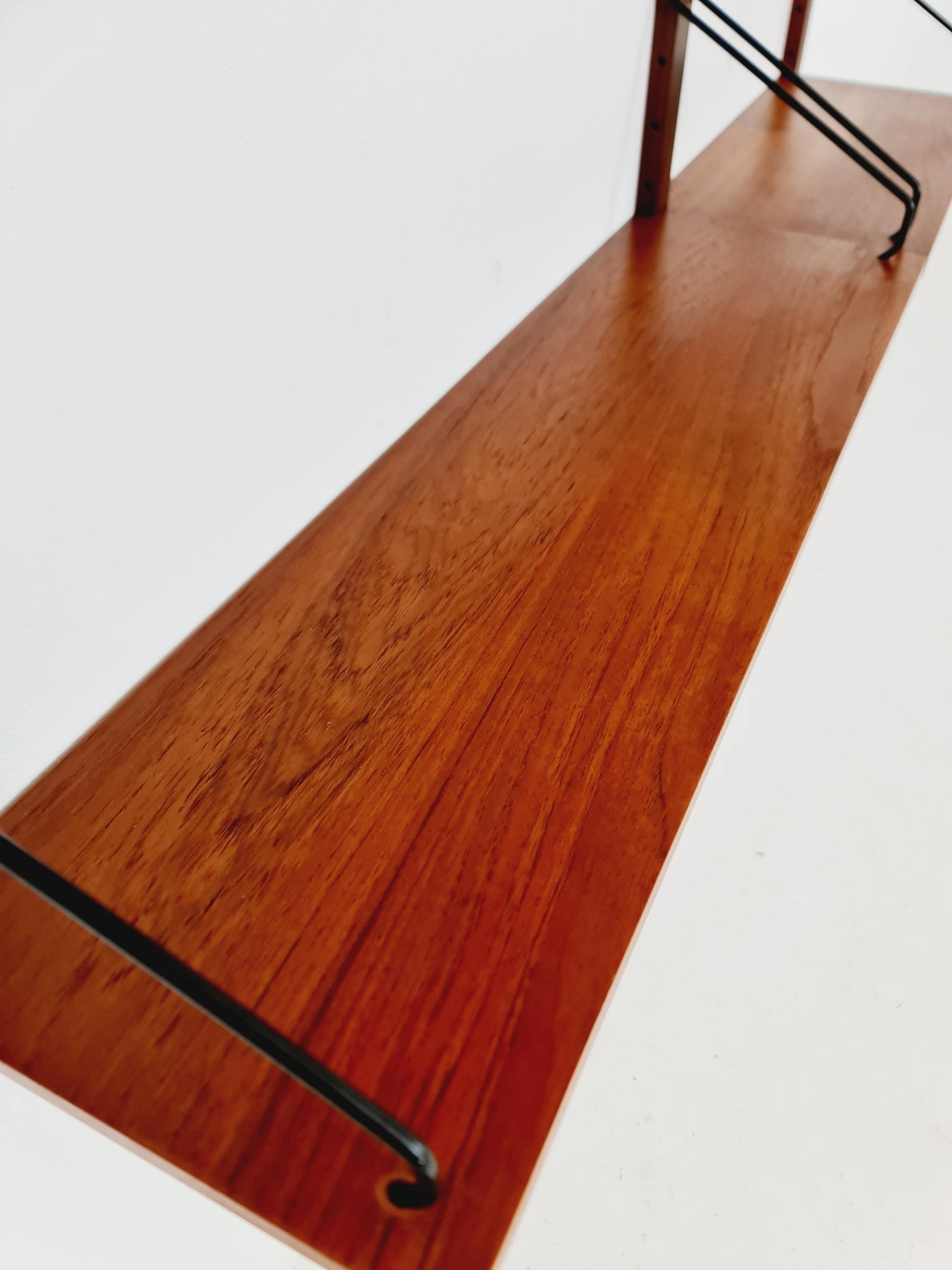 Midcentury Danish Teak Wall-Mounted Shelving Unit, by Royal for Poul Cadovius, 1960s