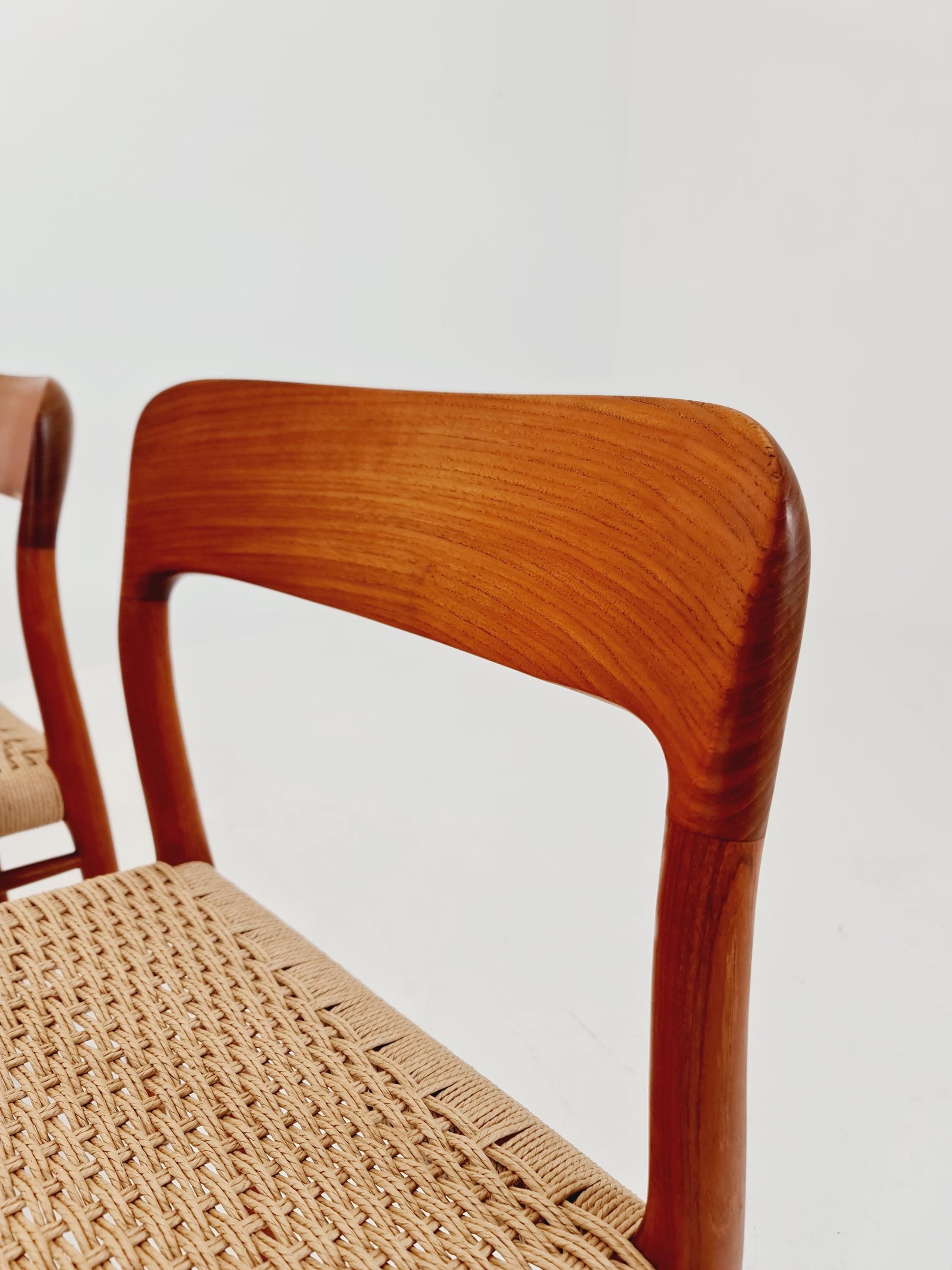 MidCentury Danish teak Dining Chairs Niels O.Moller, 1960s Modell 75 ,Set of 6