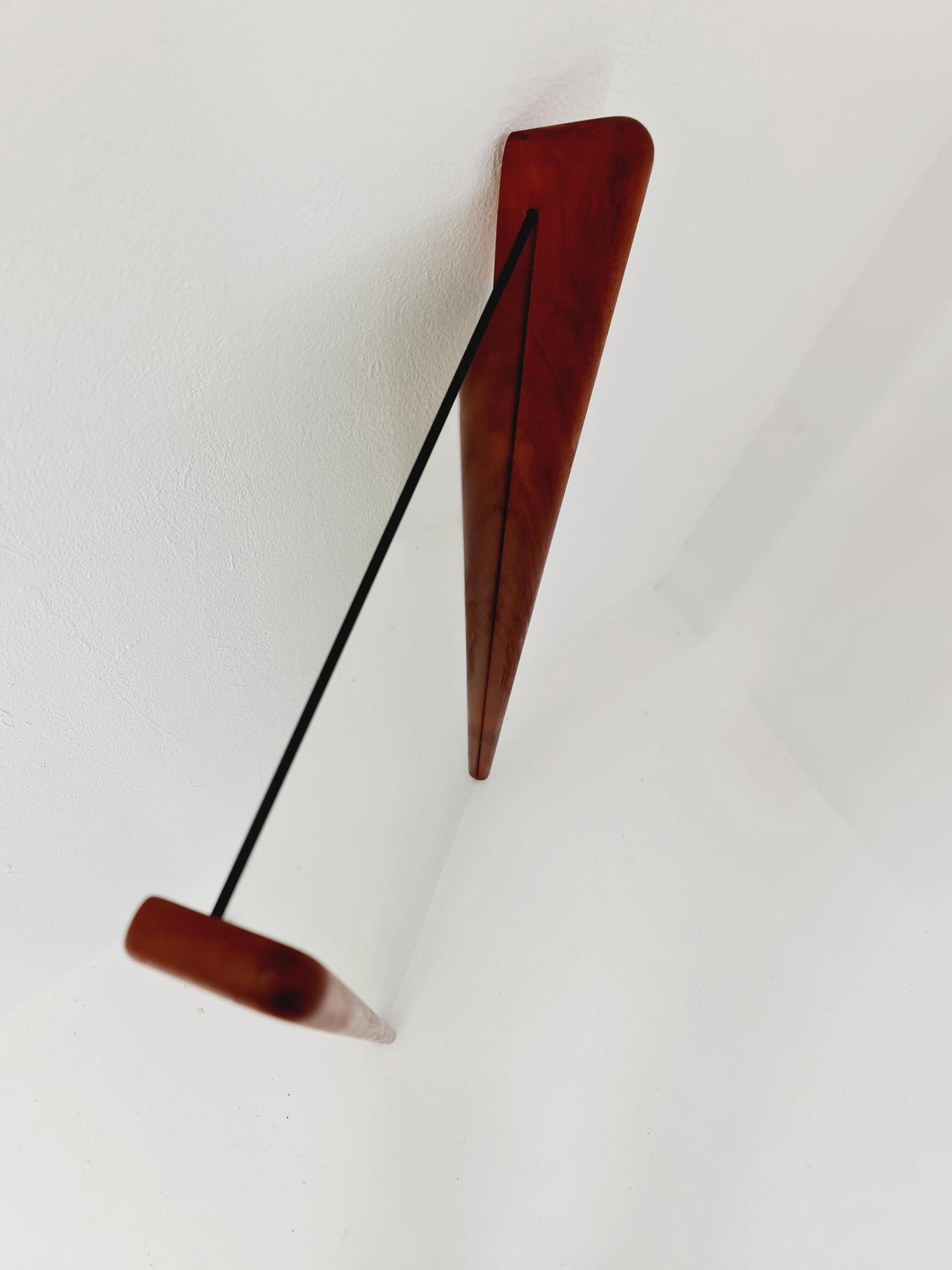 Teak Danish mid-century Modern wall-mounted mirror By Uno & Östen Kristiansen for Luxus 1960s