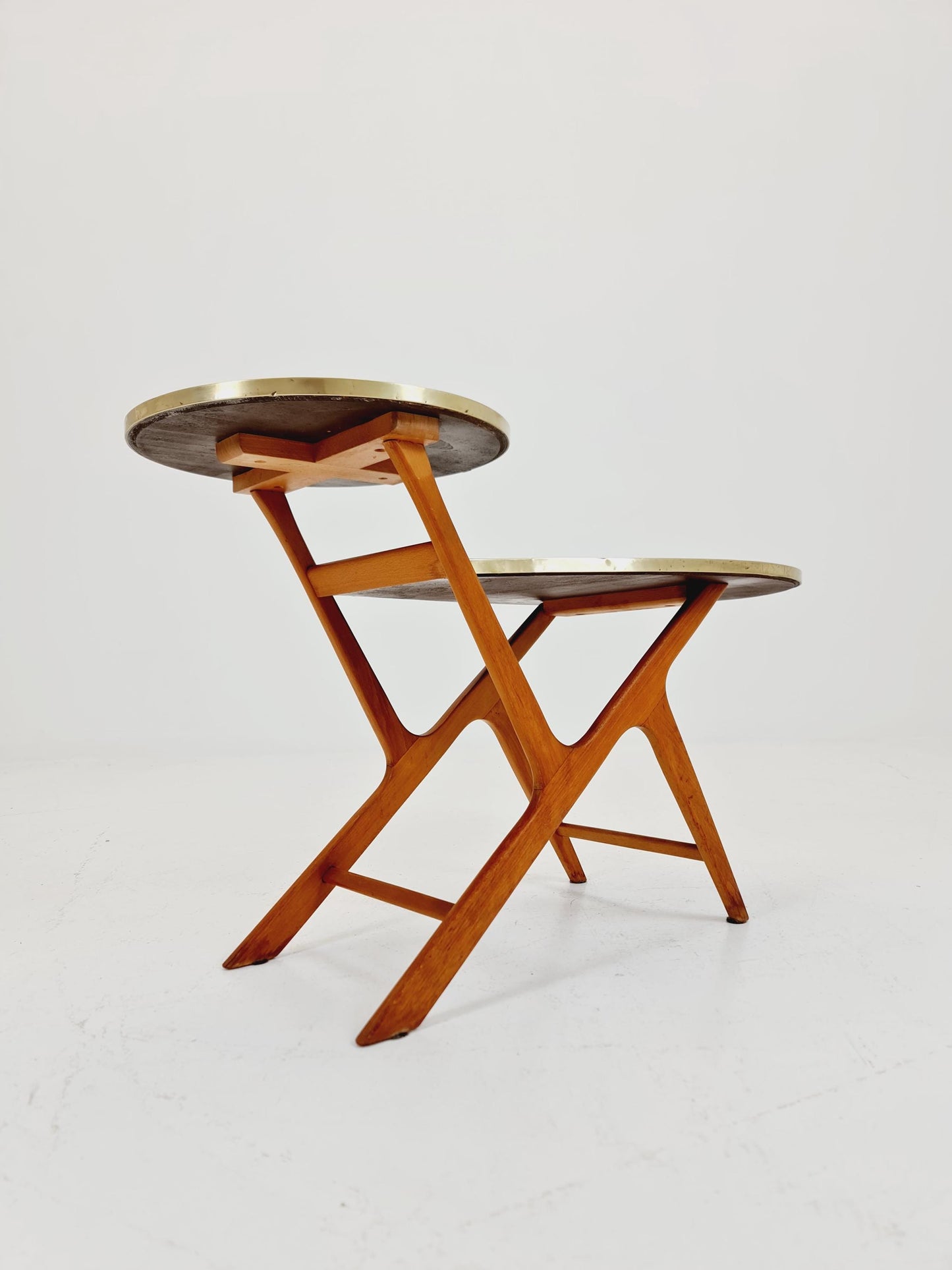 Big 1950s German Plant Stand, Vintage Mid-Century Minimalist Indoor Plant Stand Side Table Retro flower table By Opal