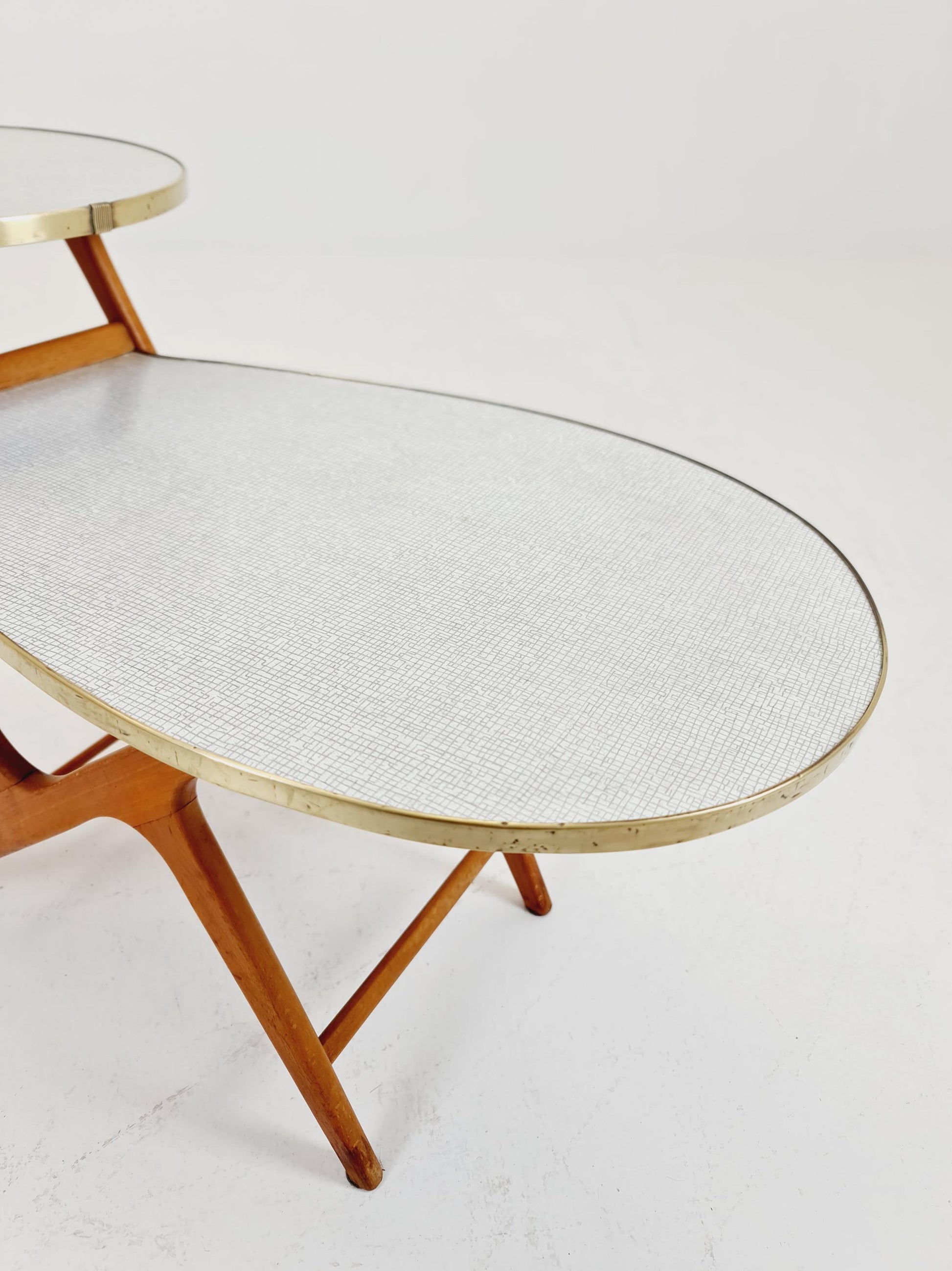 Big 1950s German Plant Stand, Vintage Mid-Century Minimalist Indoor Plant Stand Side Table Retro flower table By Opal