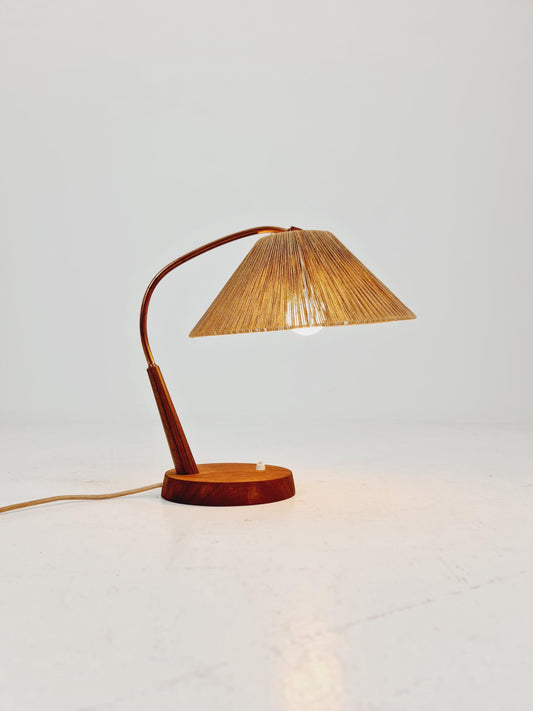 Mid century Teak and brass table lamp by Frits muller for Temde , 1960s