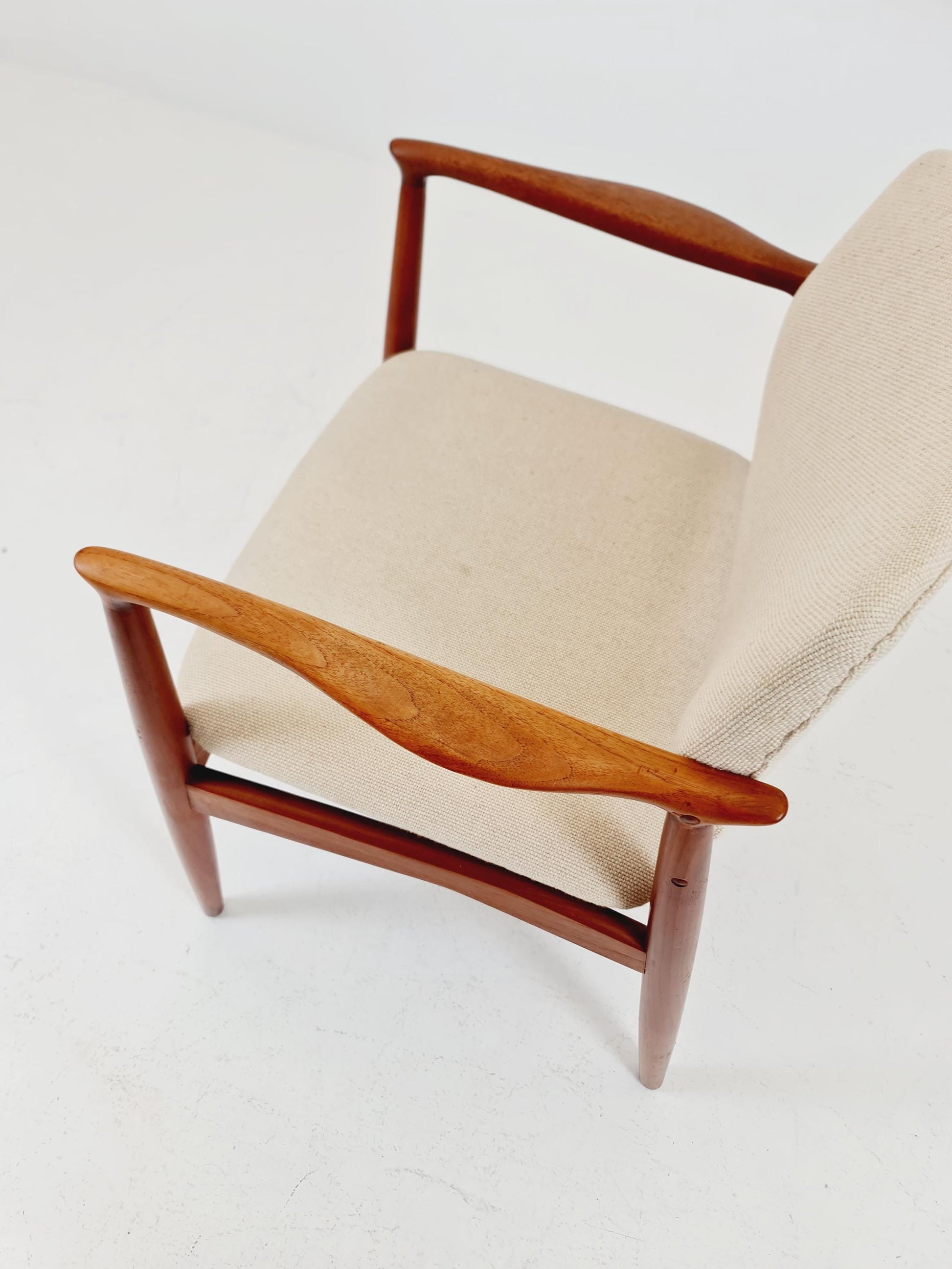 Danish Rare Teak capitains Armchair By Erik Buch for Orum Möbler modell nr 67 , 1960s