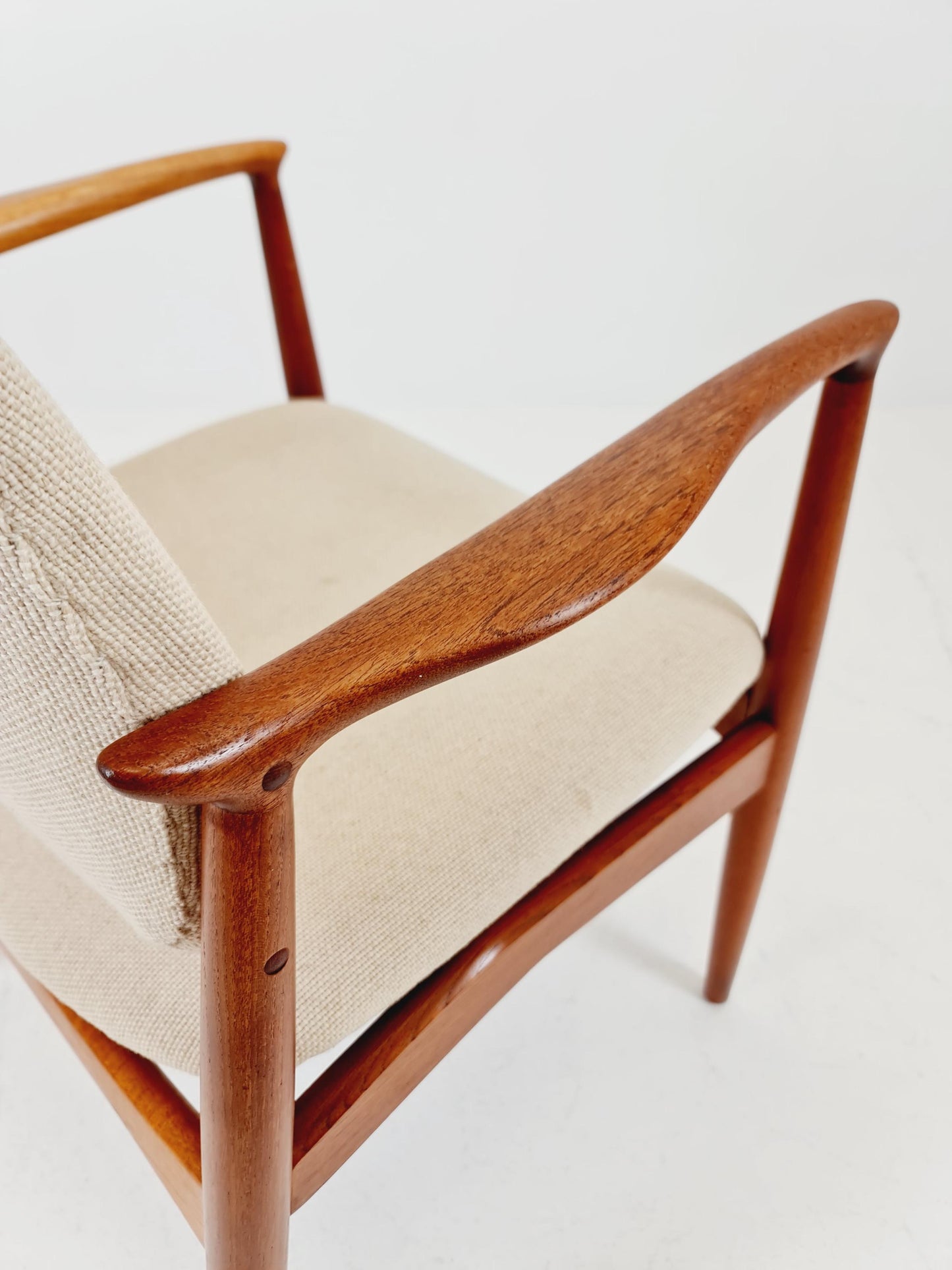 Danish Rare Teak capitains Armchair By Erik Buch for Orum Möbler modell nr 67 , 1960s
