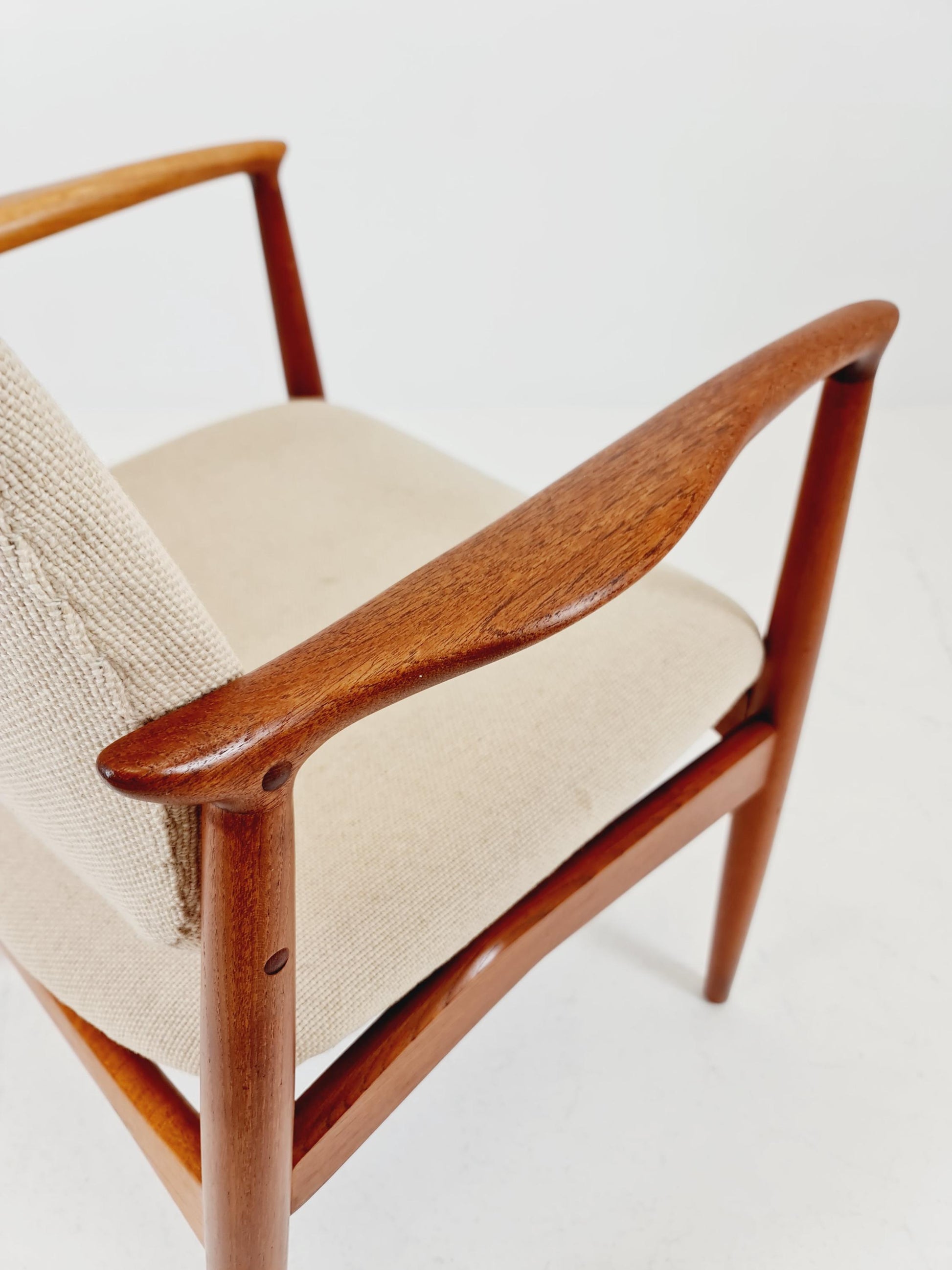 Danish Rare Teak capitains Armchair By Erik Buch for Orum Möbler modell nr 67 , 1960s