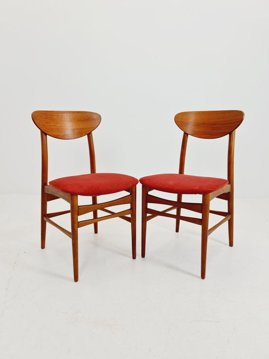 Danish teak dining chairs By Habeo , 1960s, set of 2