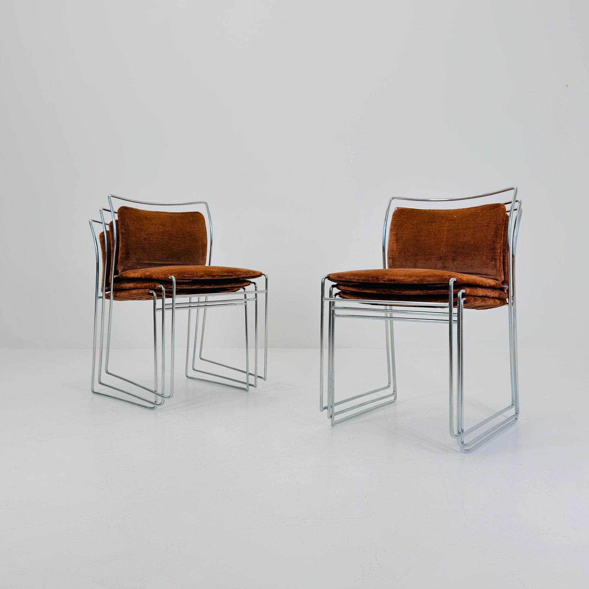 Set of 6 Mid century Tulu Dining Chairs by Kazuhide Takahama for Simon Gavina, Italy 1970s
