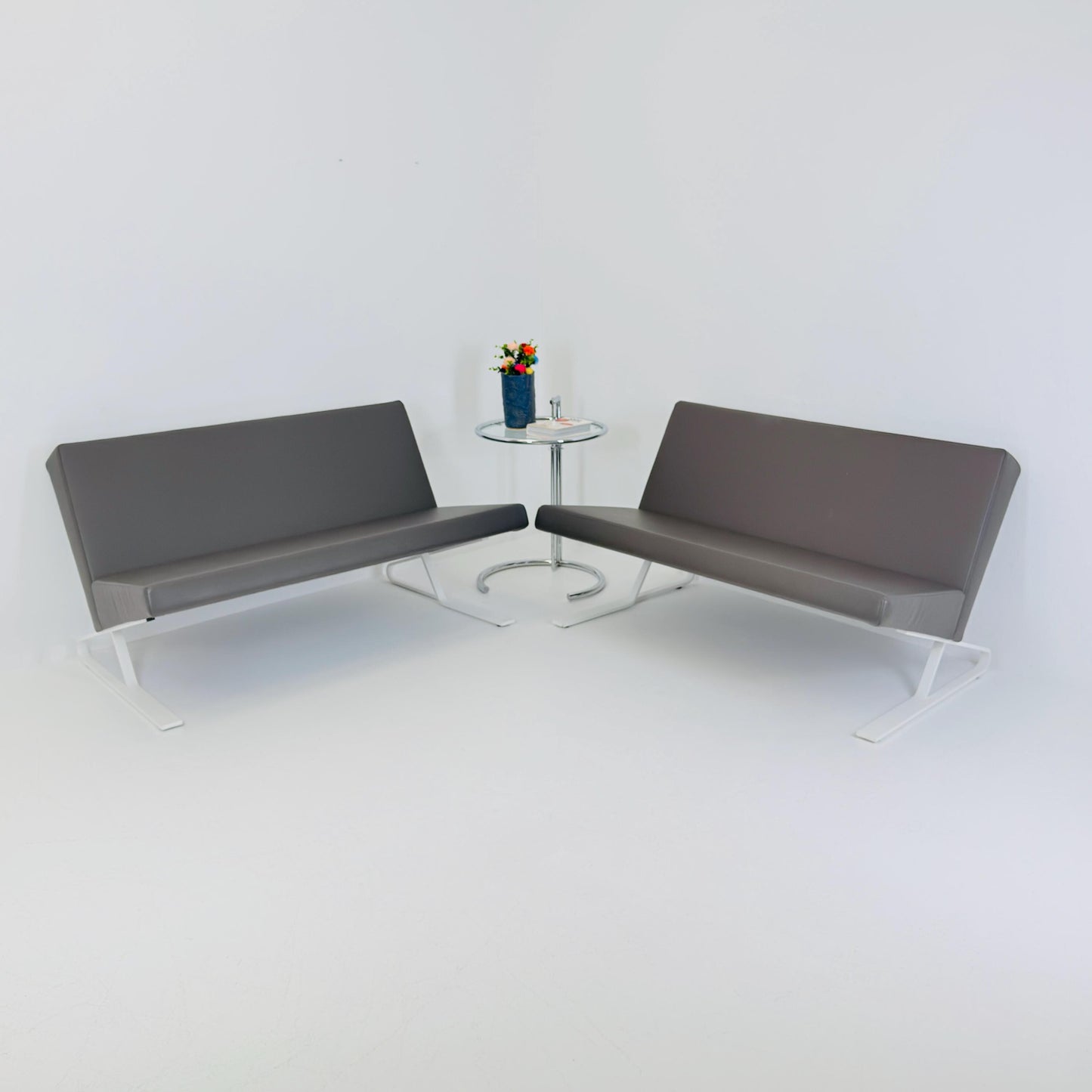 1 of 2 Mid Century Satyr Compact Leather Sofa by Design For Use for ClassiCon, Germany 2000s