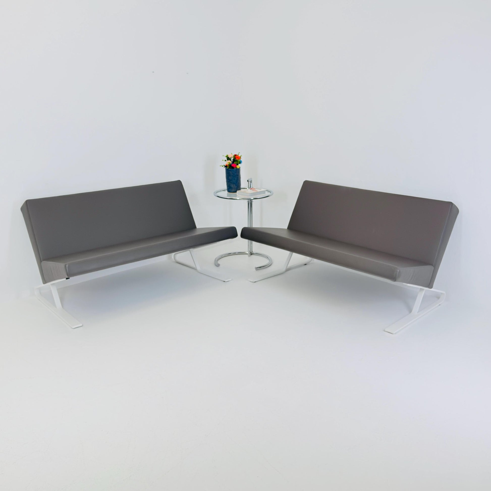 1 of 2 Mid Century Satyr Compact Leather Sofa by Design For Use for ClassiCon, Germany 2000s