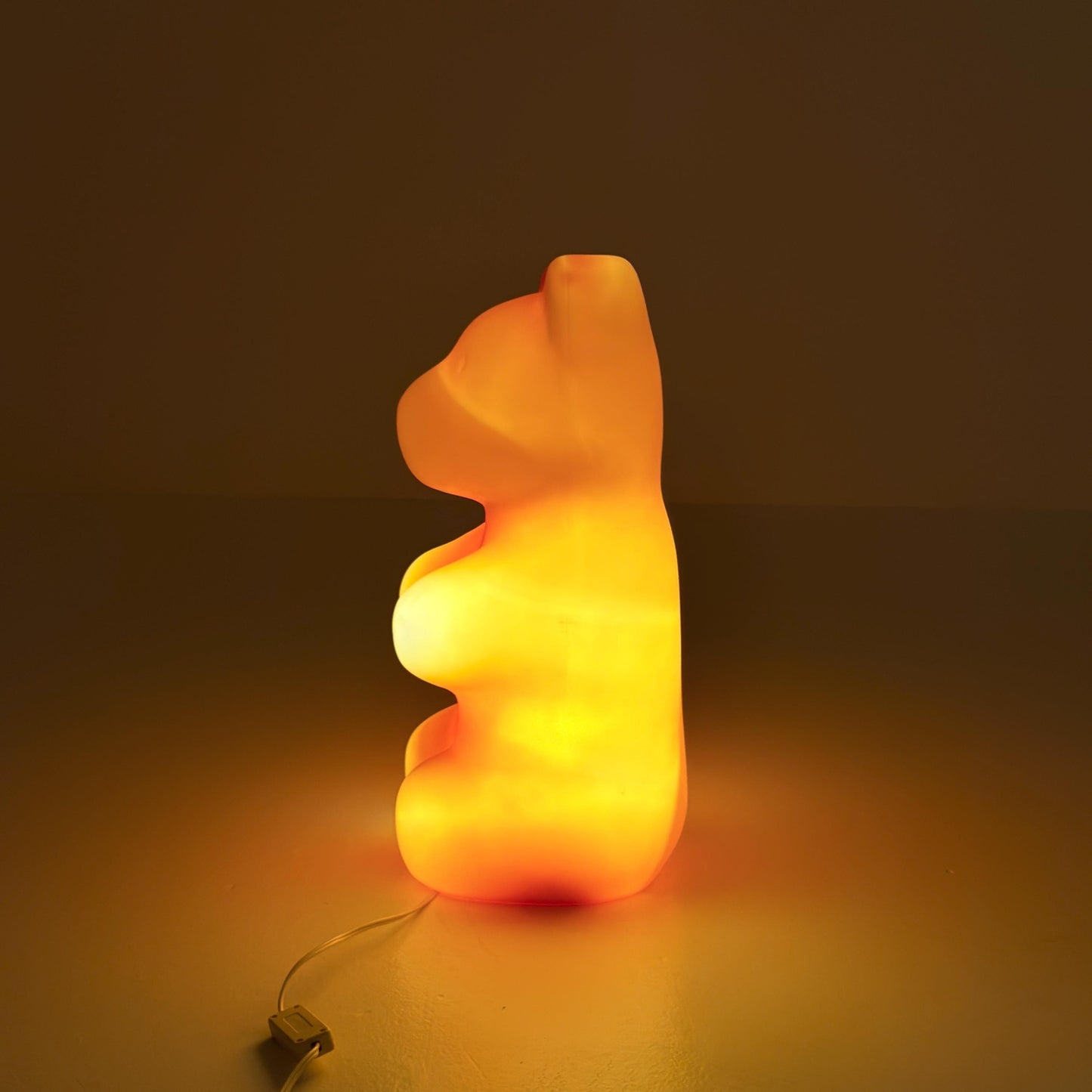 Mid century Retro Spaceage large orange bear standing Lamp , by Heico 1980s Germany
