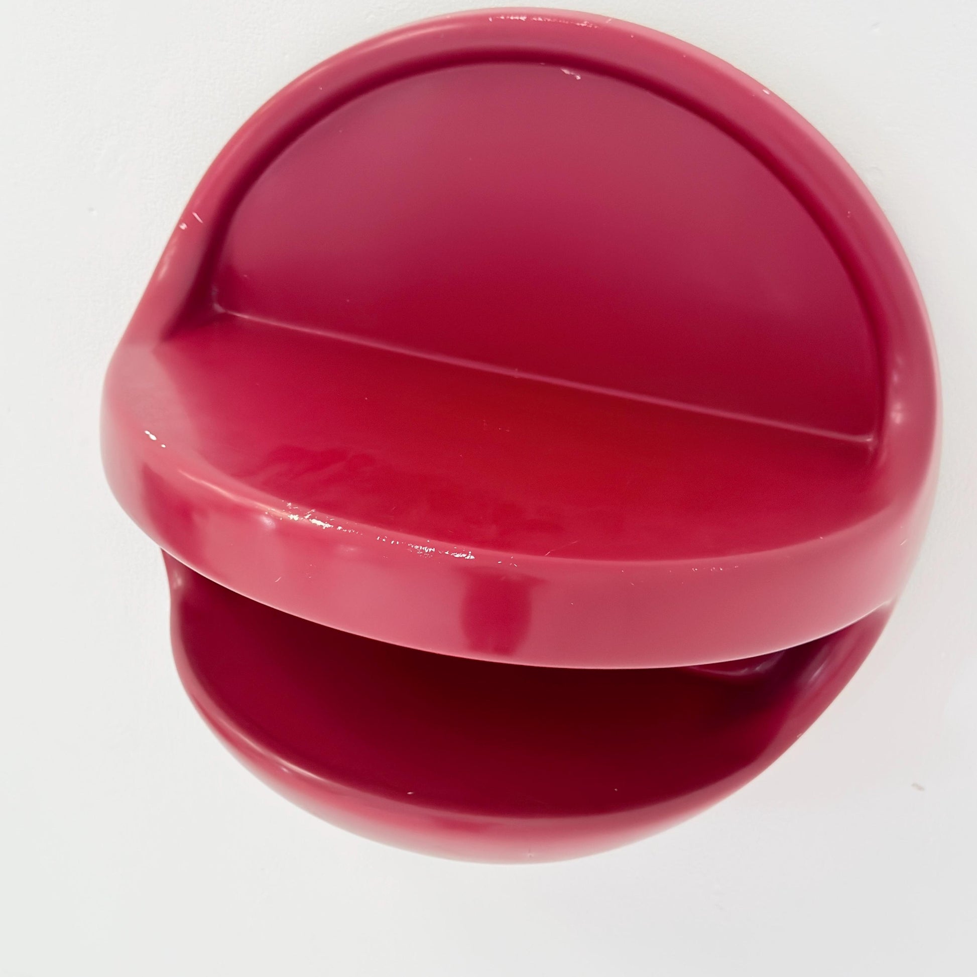Mid Century Space Age Red Wall Shelf by Gerd Lange for Ilse Möbel, Germany 1970s