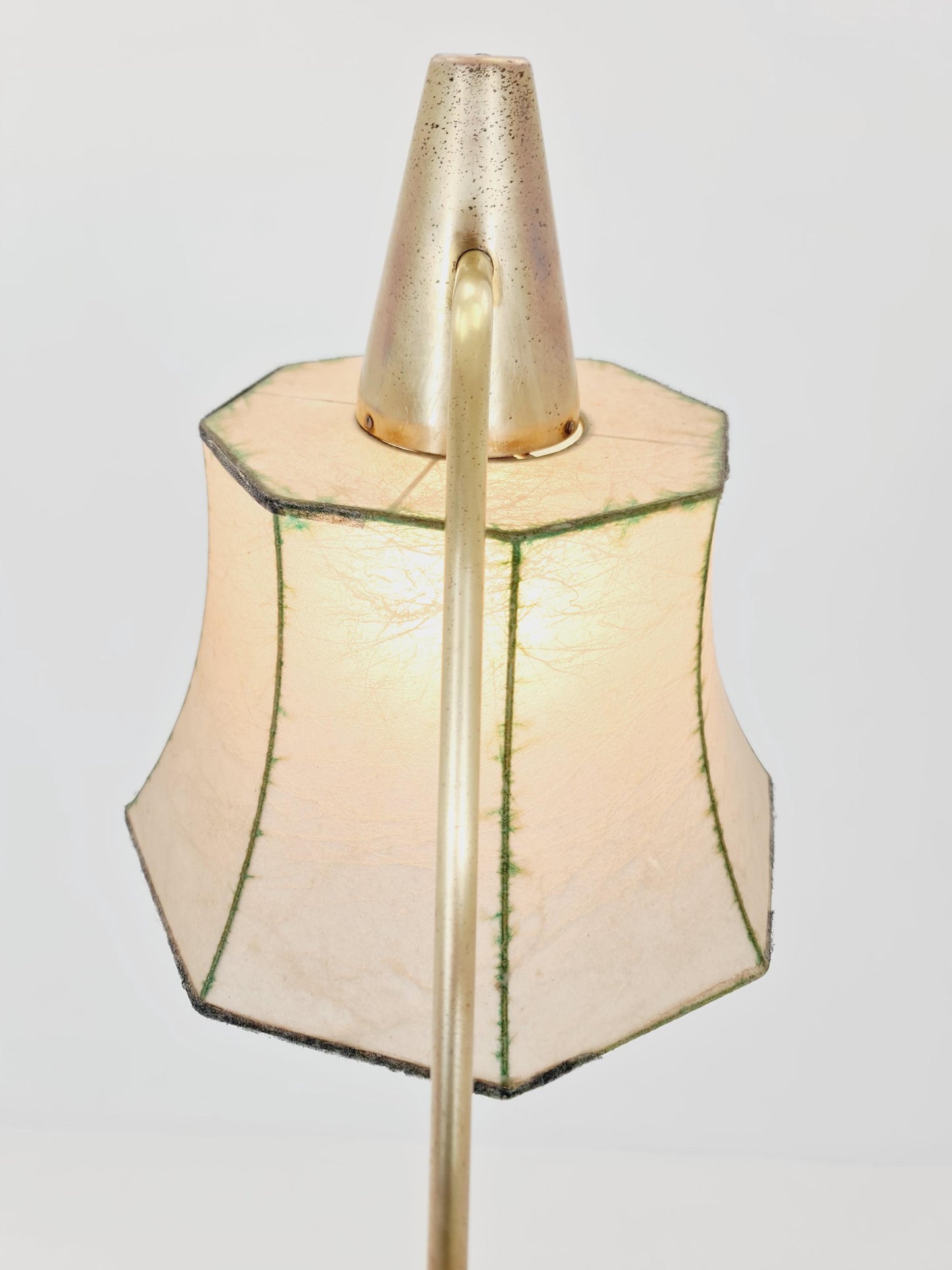 Mid century Super rare brass & Cocoon Floor lamp by Josef Horka 1950s