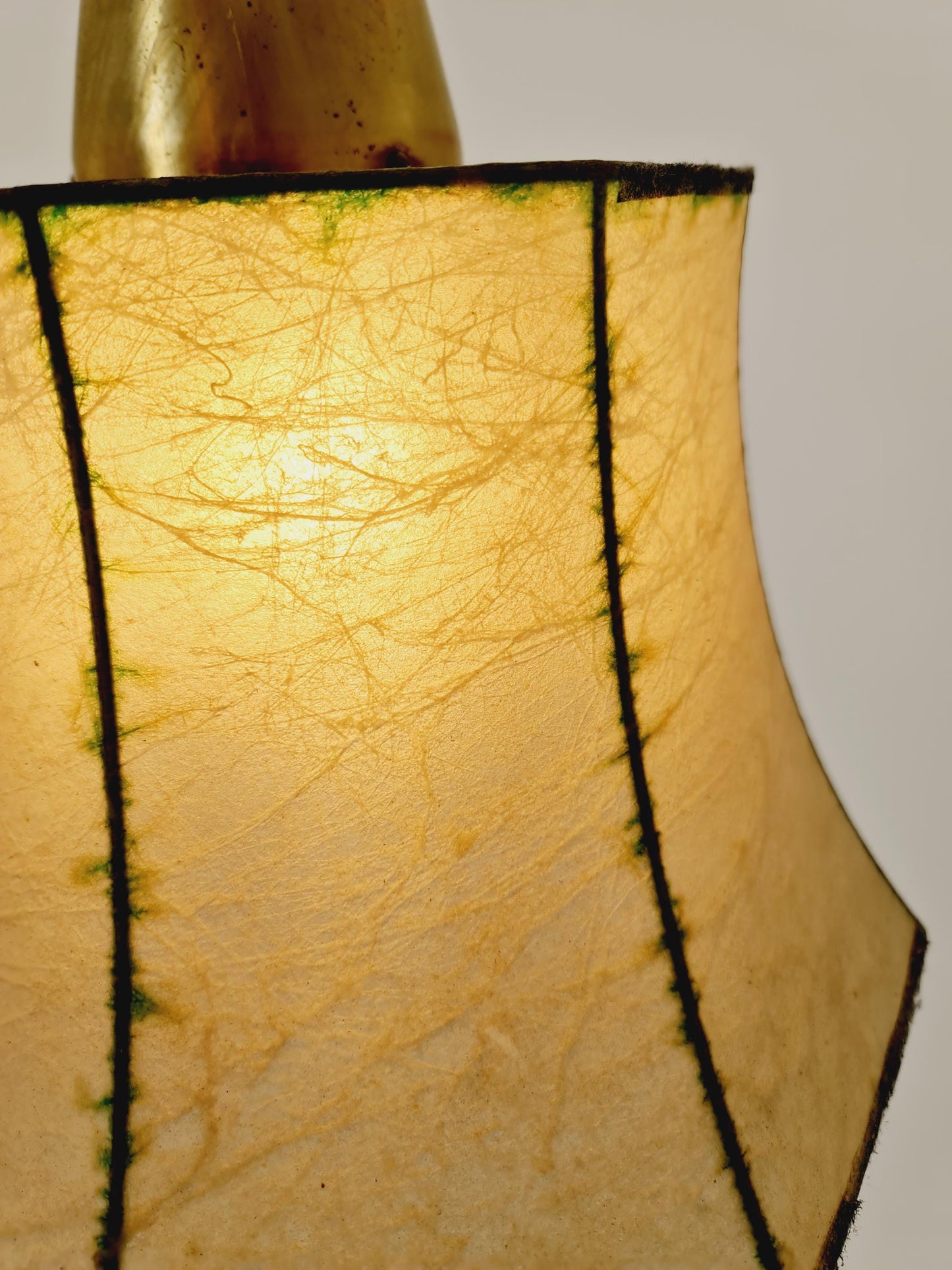 Mid century Super rare brass & Cocoon Floor lamp by Josef Horka 1950s