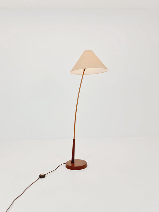 Rare Midcentury Danish floor lamp by KIRK solid teak and Oak , 1960s