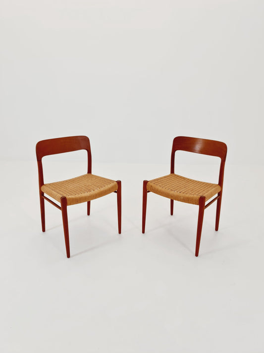 Vintage Danish teak dining charis by Niels Otto Moller , 1960s, set of 2