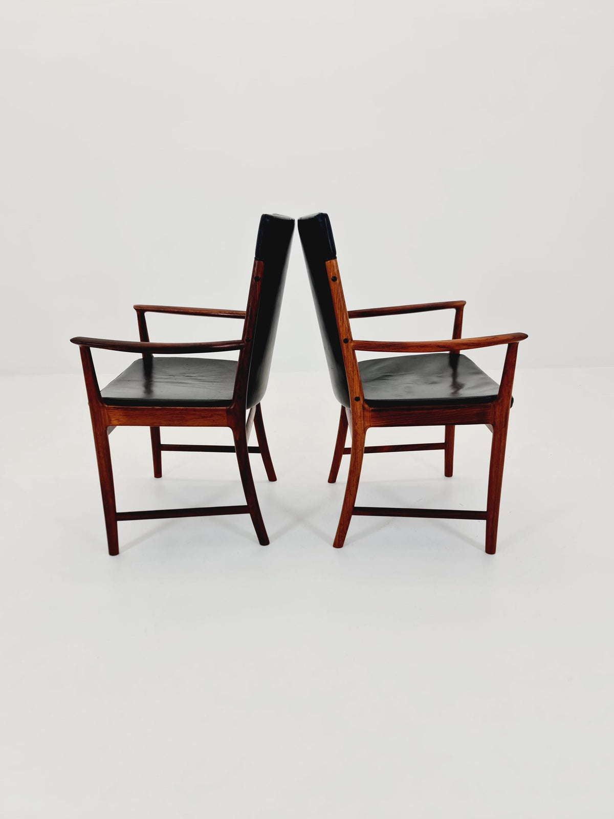 1 of 2 Mid Century Danish solid Rosewood Armchairs by Kai Lyngfeldt larsen Sorren Wiladsen , 1960s