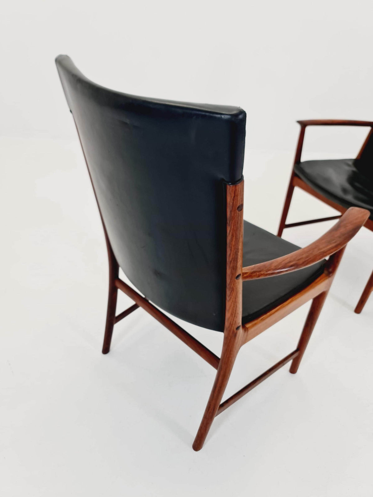 1 of 2 Mid Century Danish solid Rosewood Armchairs by Kai Lyngfeldt larsen Sorren Wiladsen , 1960s
