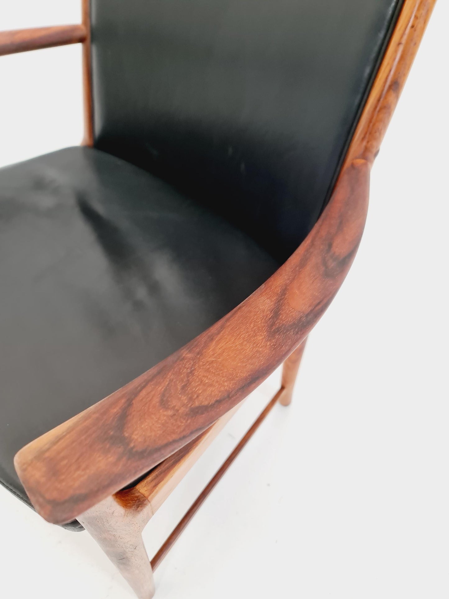 Mid Century Danish solid Rosewood Armchairs by Kai Lyngfeldt larsen Sorren Wiladsen , 1960s