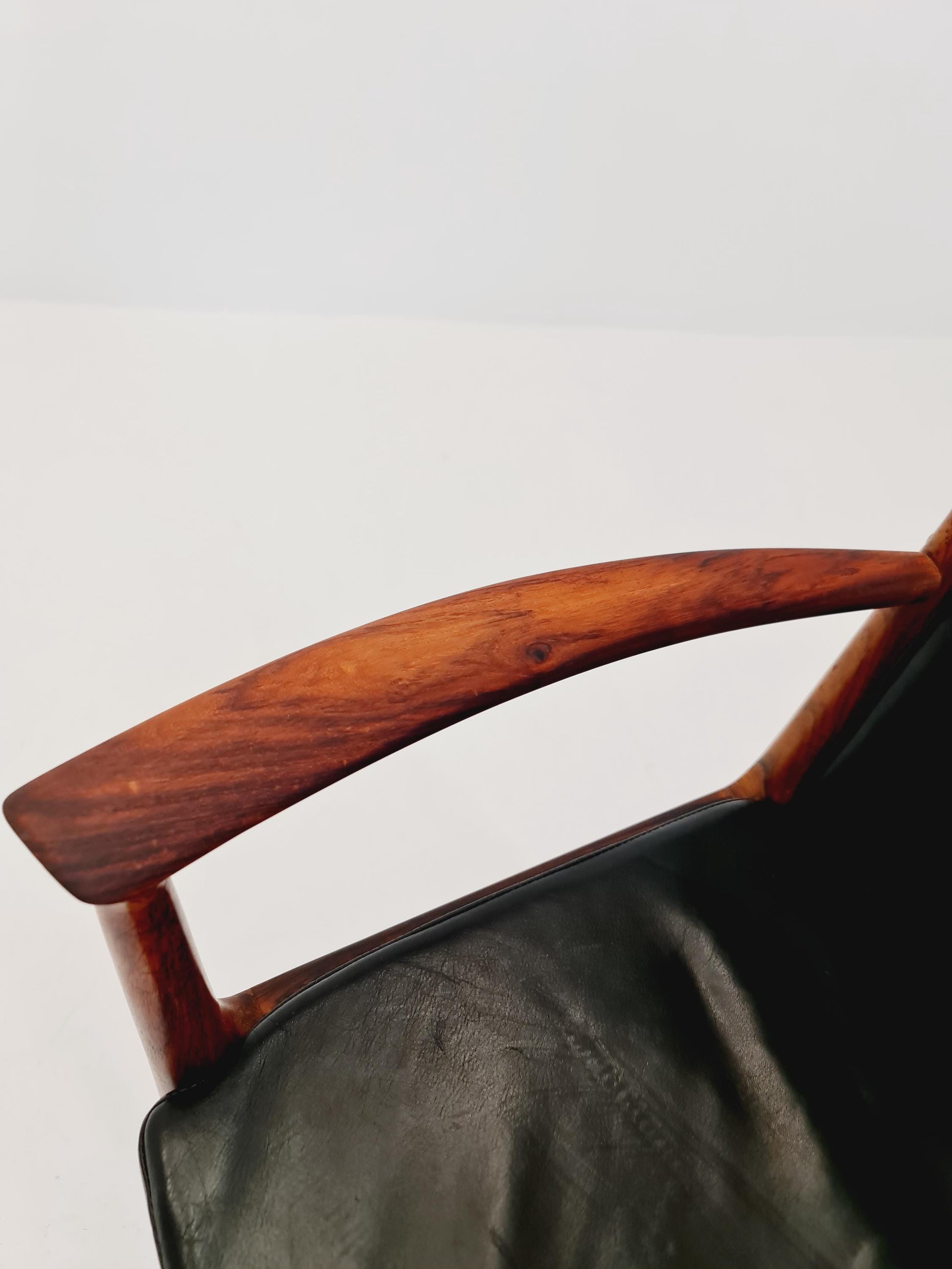 Mid Century Danish solid Rosewood Armchairs by Kai Lyngfeldt larsen Sorren Wiladsen , 1960s