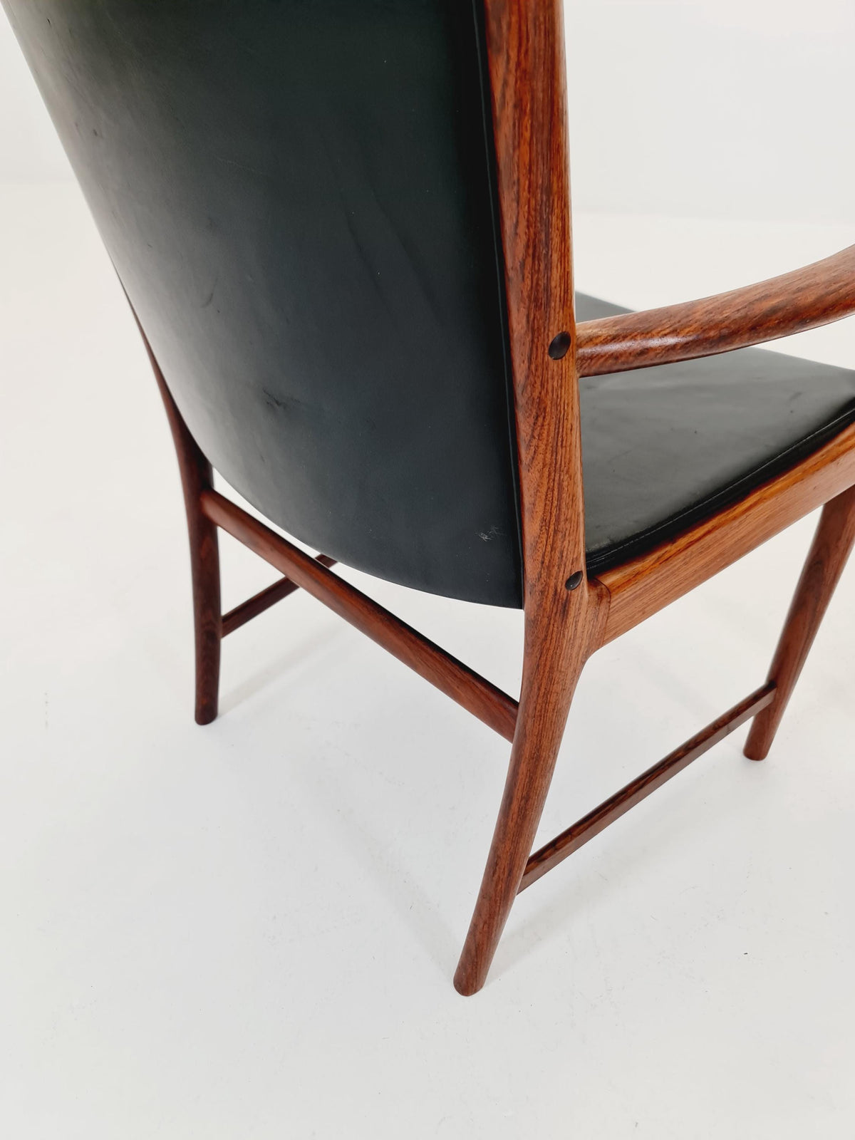 1 of 2 Mid Century Danish solid Rosewood Armchairs by Kai Lyngfeldt larsen Sorren Wiladsen , 1960s