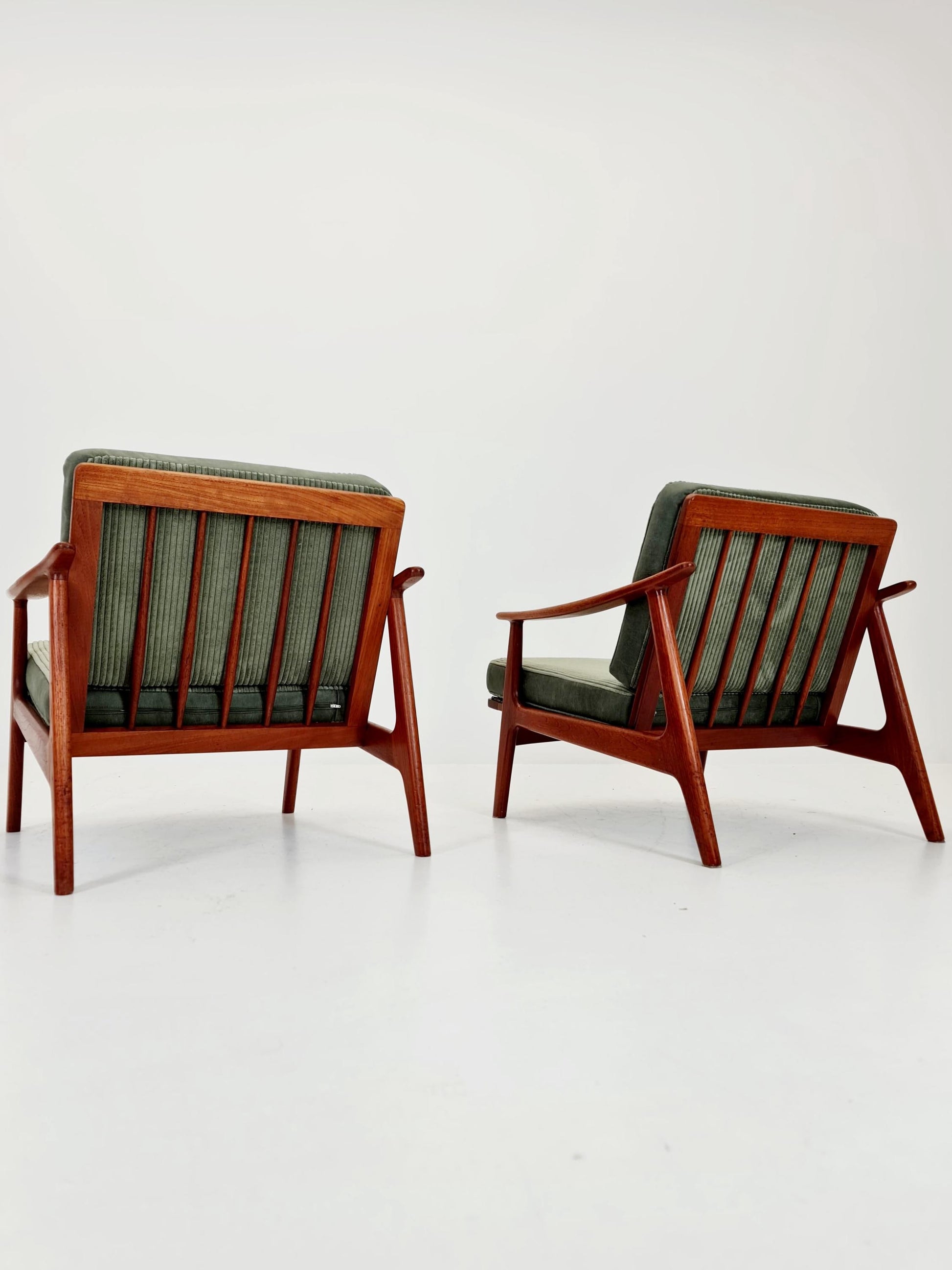 Mid century easy lounge chairs Denmark 1960s, Set of 2